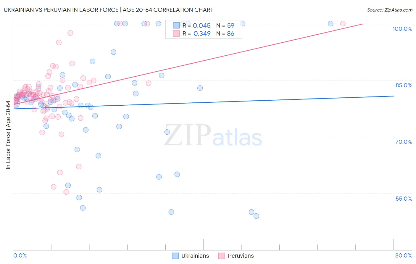 Ukrainian vs Peruvian In Labor Force | Age 20-64