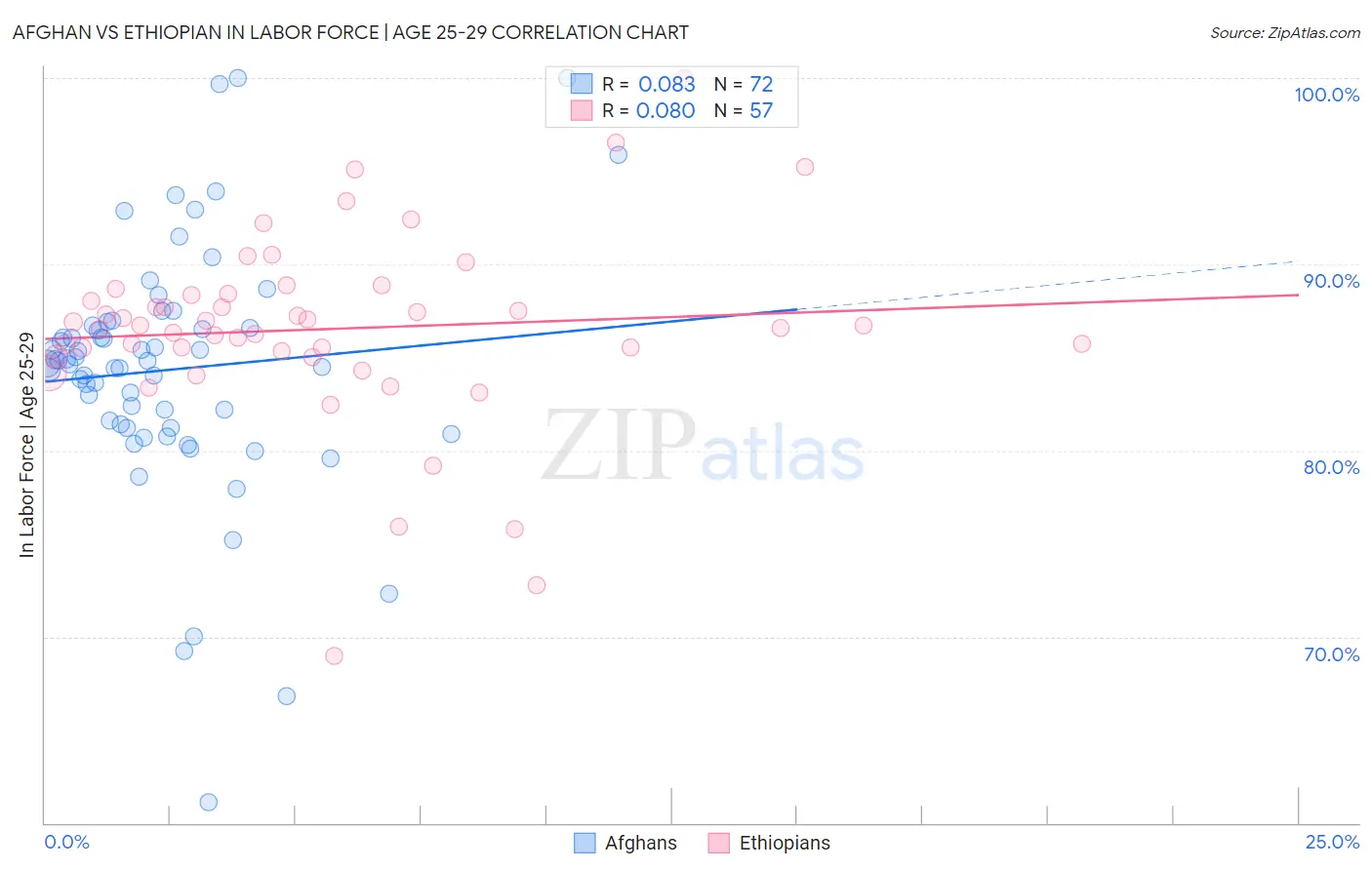 Afghan vs Ethiopian In Labor Force | Age 25-29