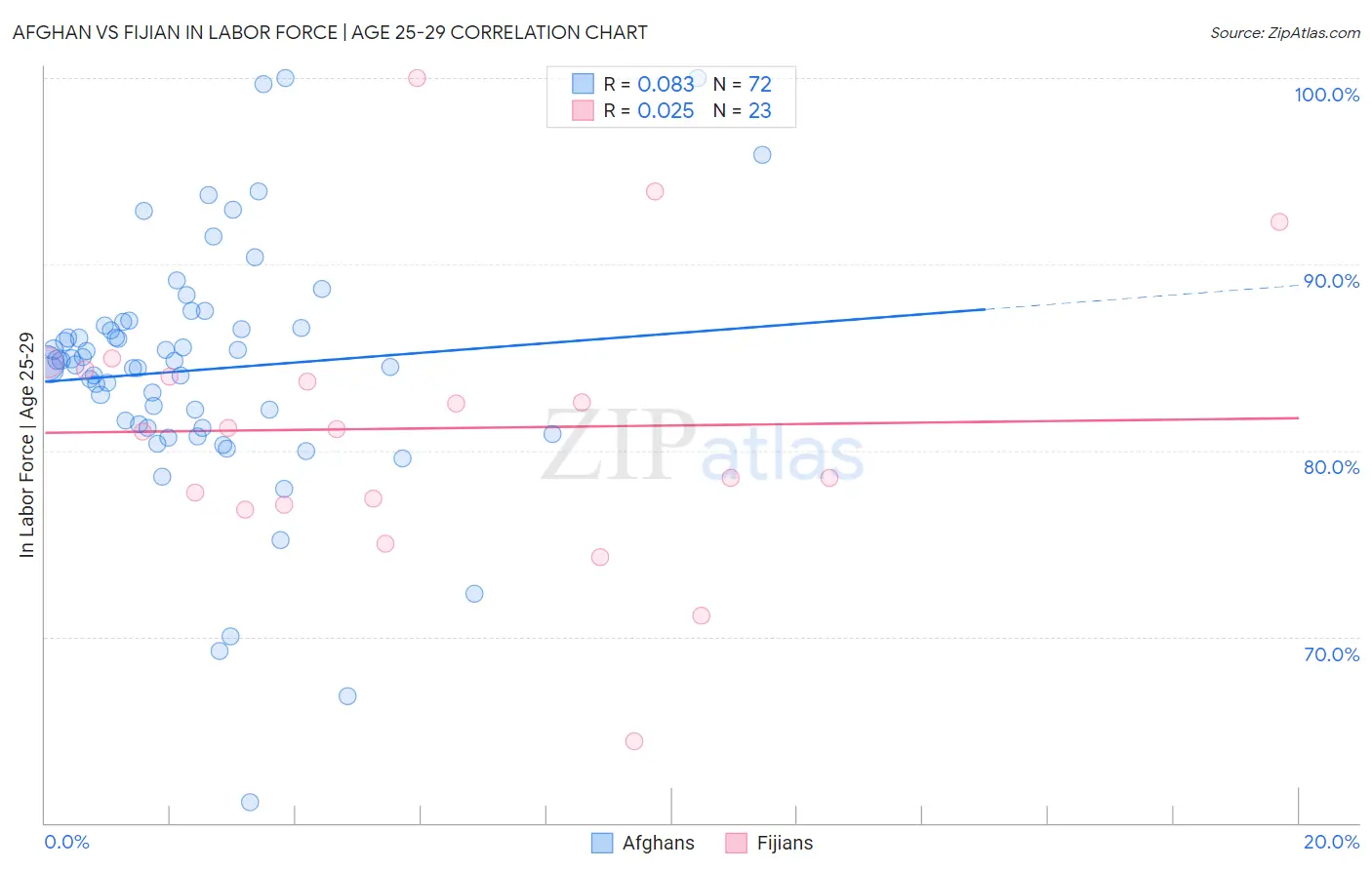 Afghan vs Fijian In Labor Force | Age 25-29