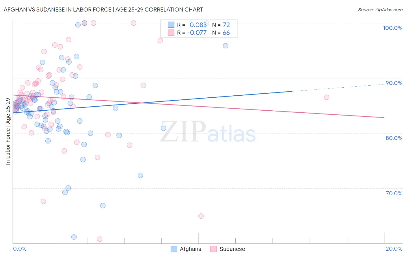 Afghan vs Sudanese In Labor Force | Age 25-29