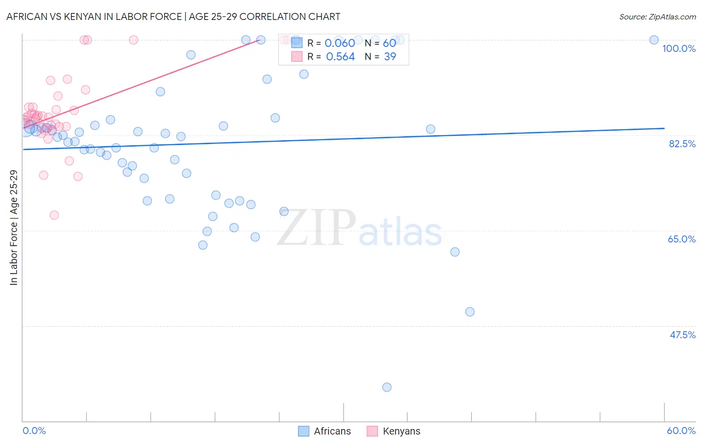 African vs Kenyan In Labor Force | Age 25-29