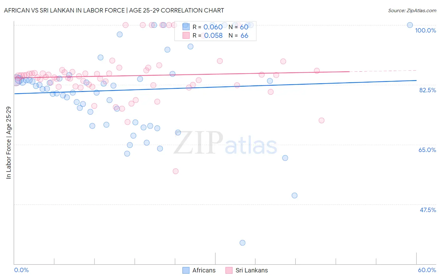 African vs Sri Lankan In Labor Force | Age 25-29