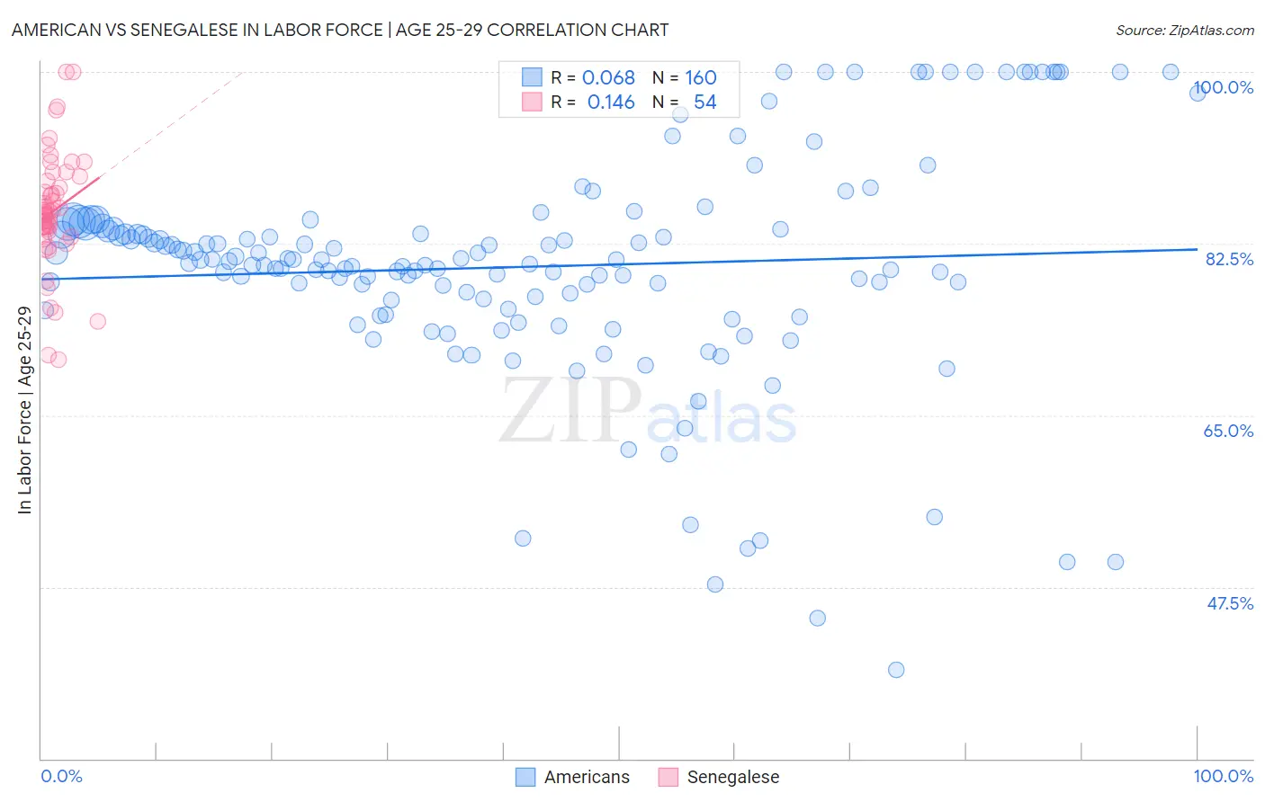 American vs Senegalese In Labor Force | Age 25-29