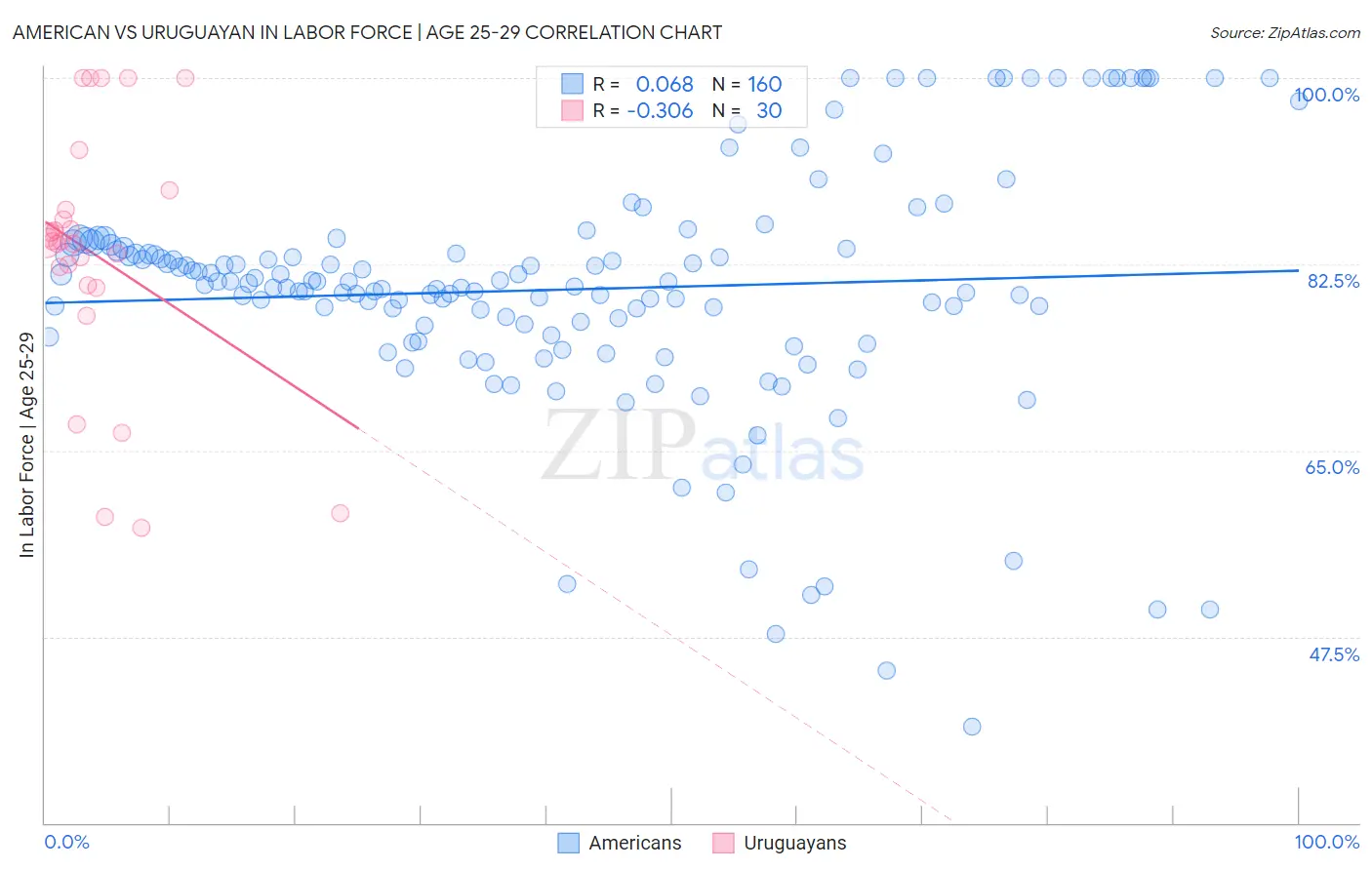 American vs Uruguayan In Labor Force | Age 25-29