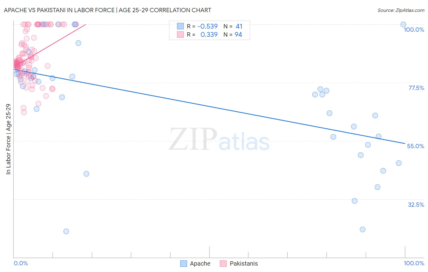 Apache vs Pakistani In Labor Force | Age 25-29