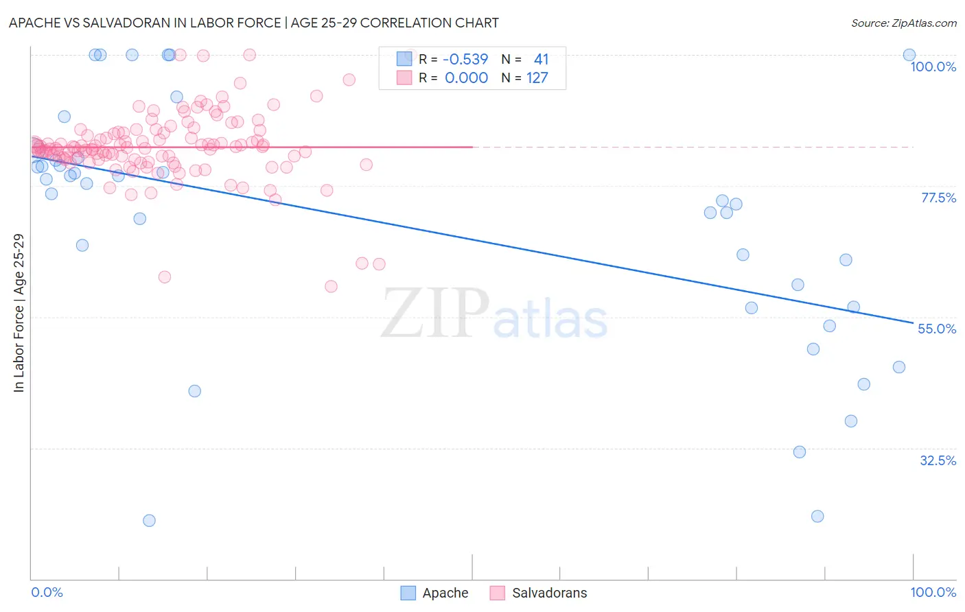 Apache vs Salvadoran In Labor Force | Age 25-29