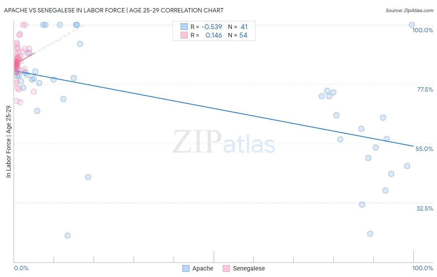 Apache vs Senegalese In Labor Force | Age 25-29