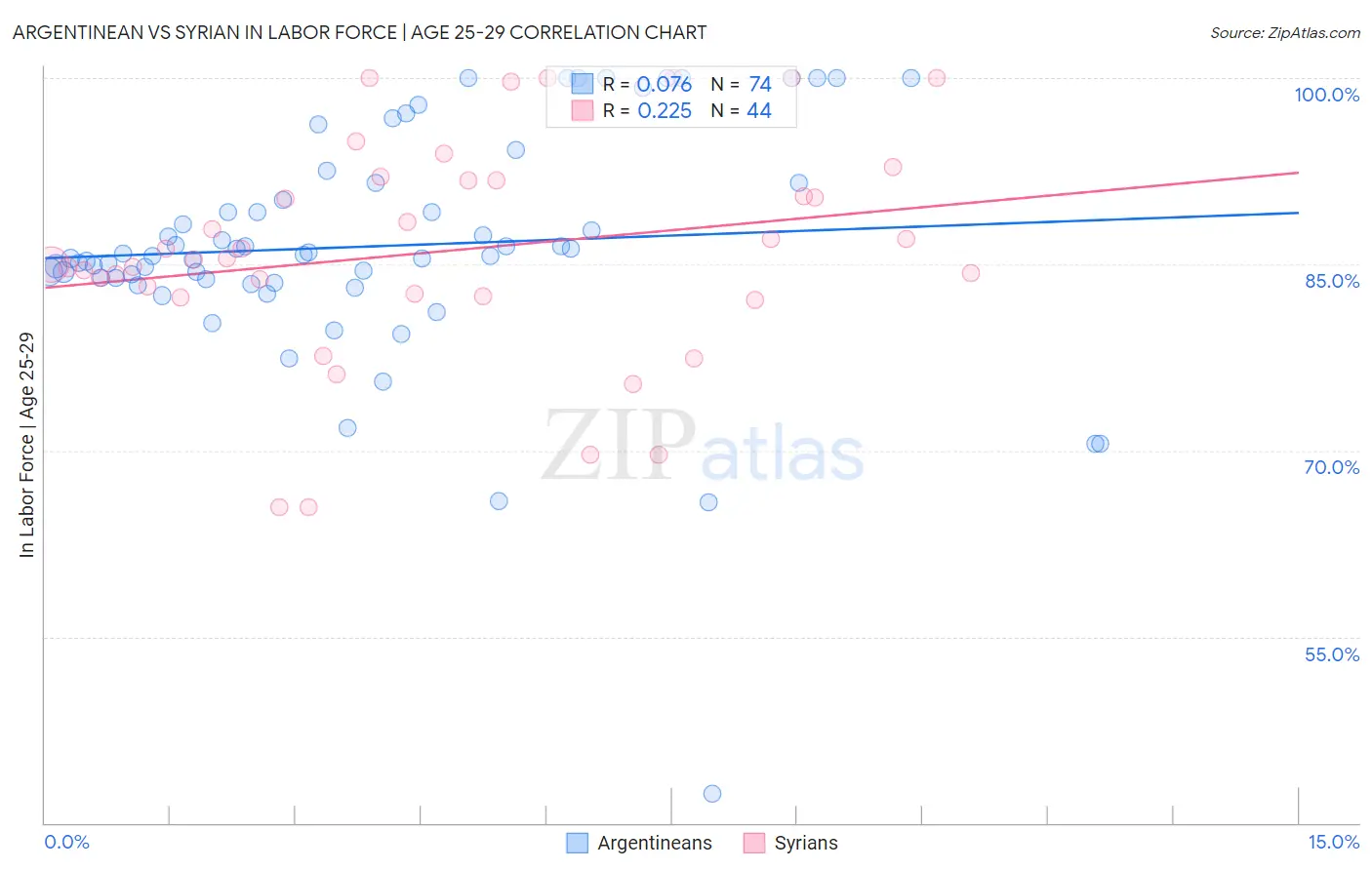 Argentinean vs Syrian In Labor Force | Age 25-29