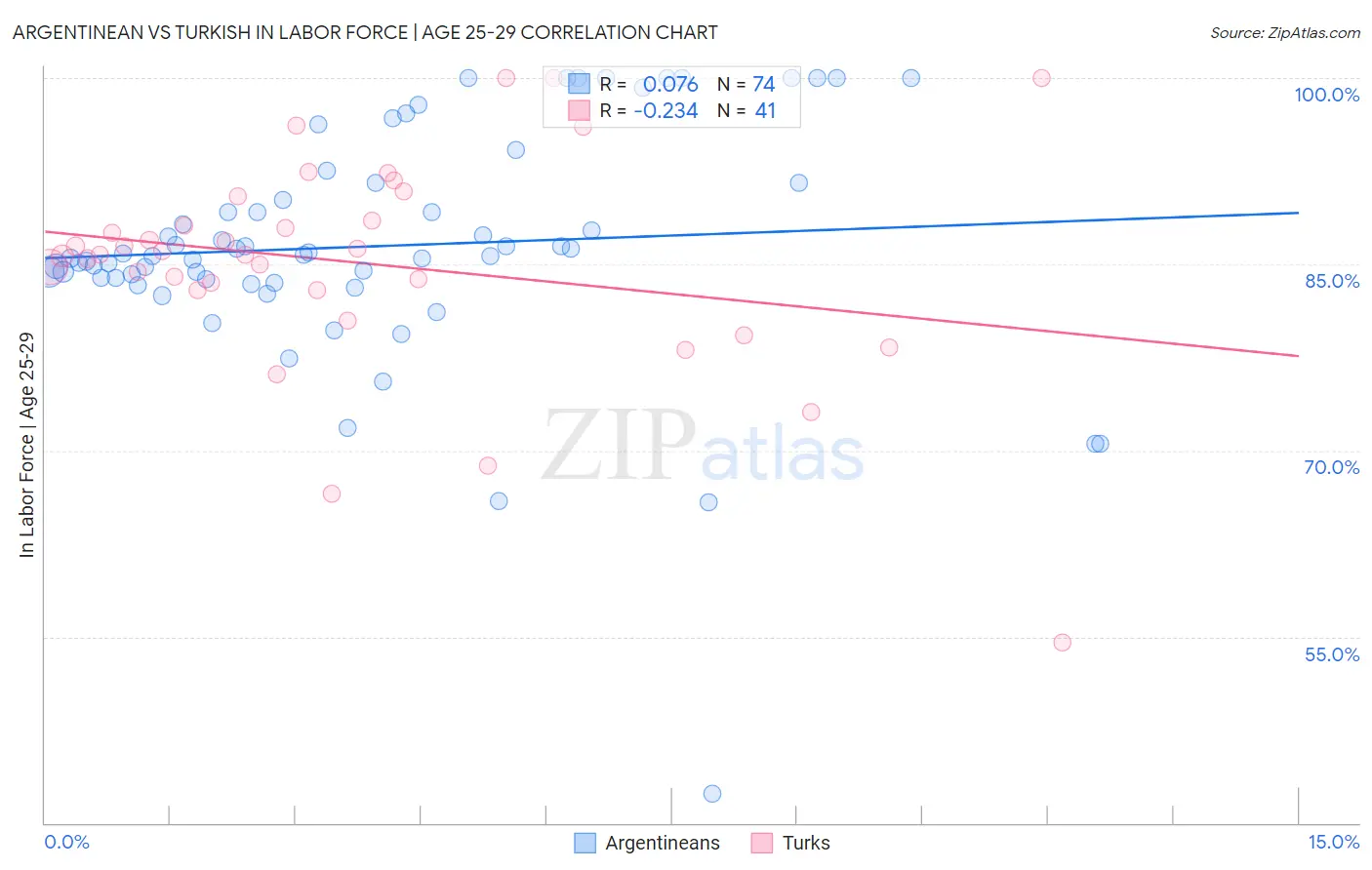 Argentinean vs Turkish In Labor Force | Age 25-29