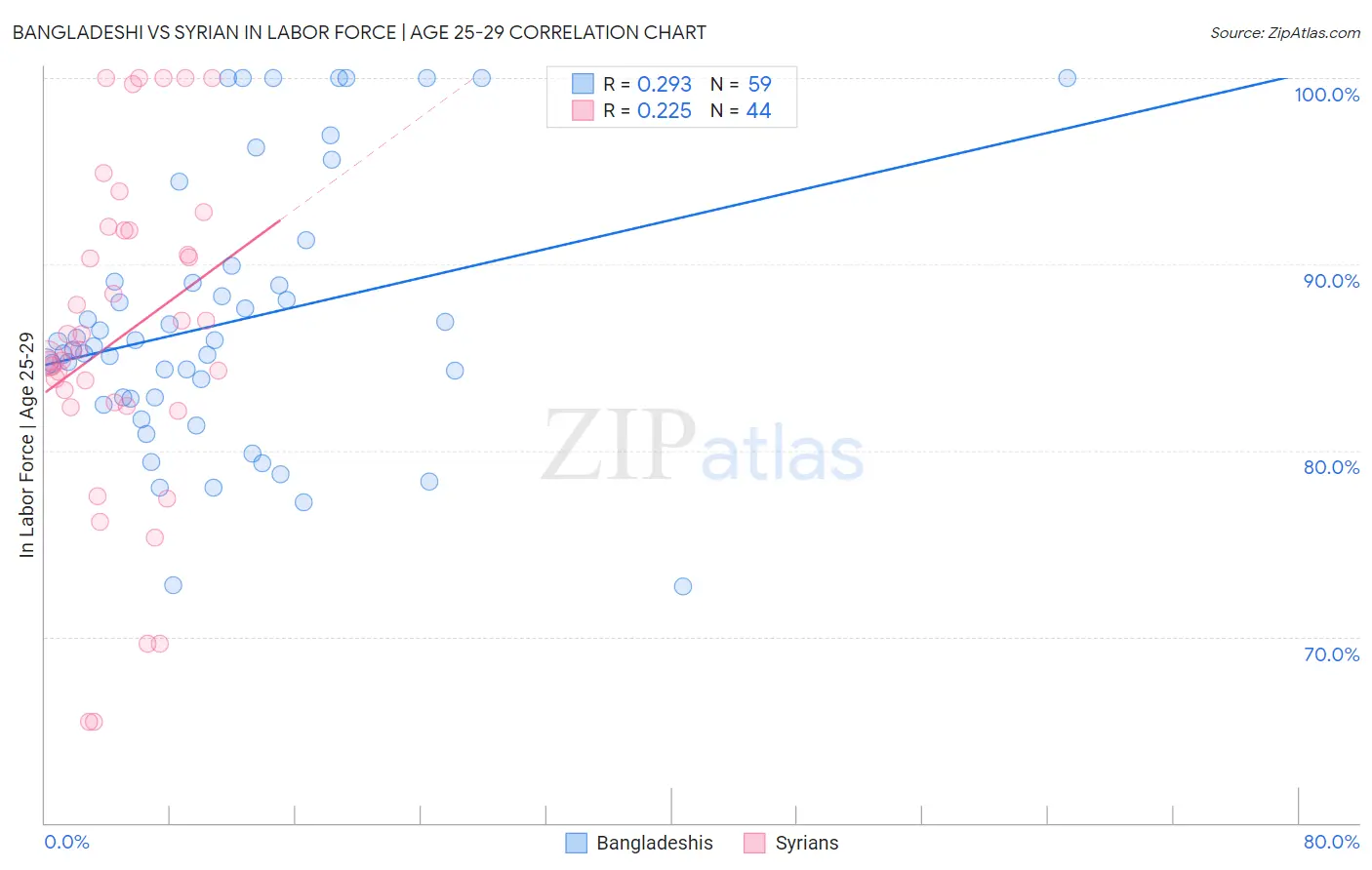 Bangladeshi vs Syrian In Labor Force | Age 25-29