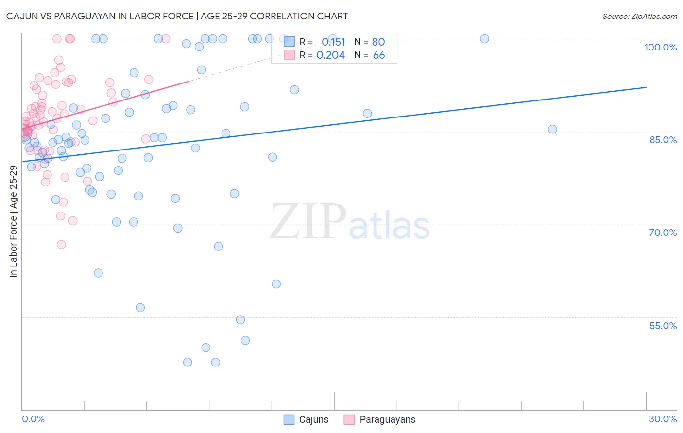 Cajun vs Paraguayan In Labor Force | Age 25-29
