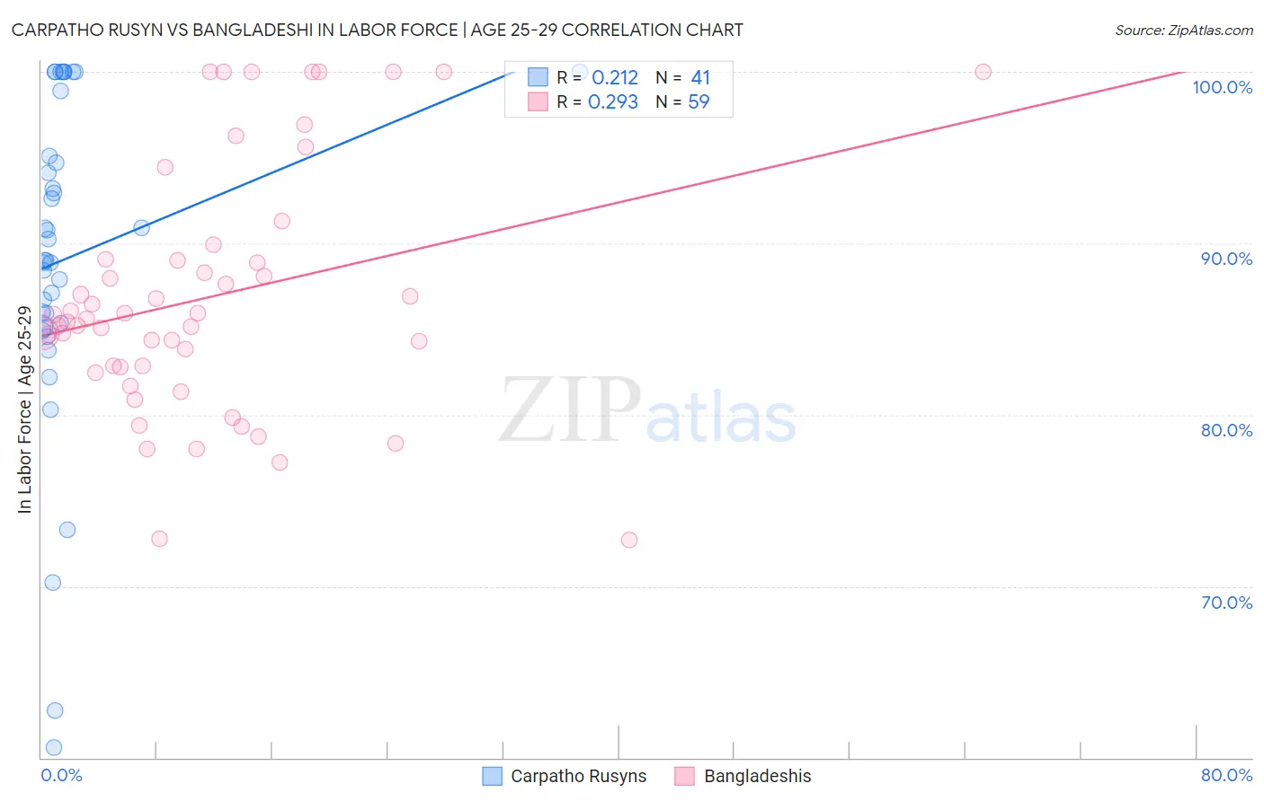 Carpatho Rusyn vs Bangladeshi In Labor Force | Age 25-29