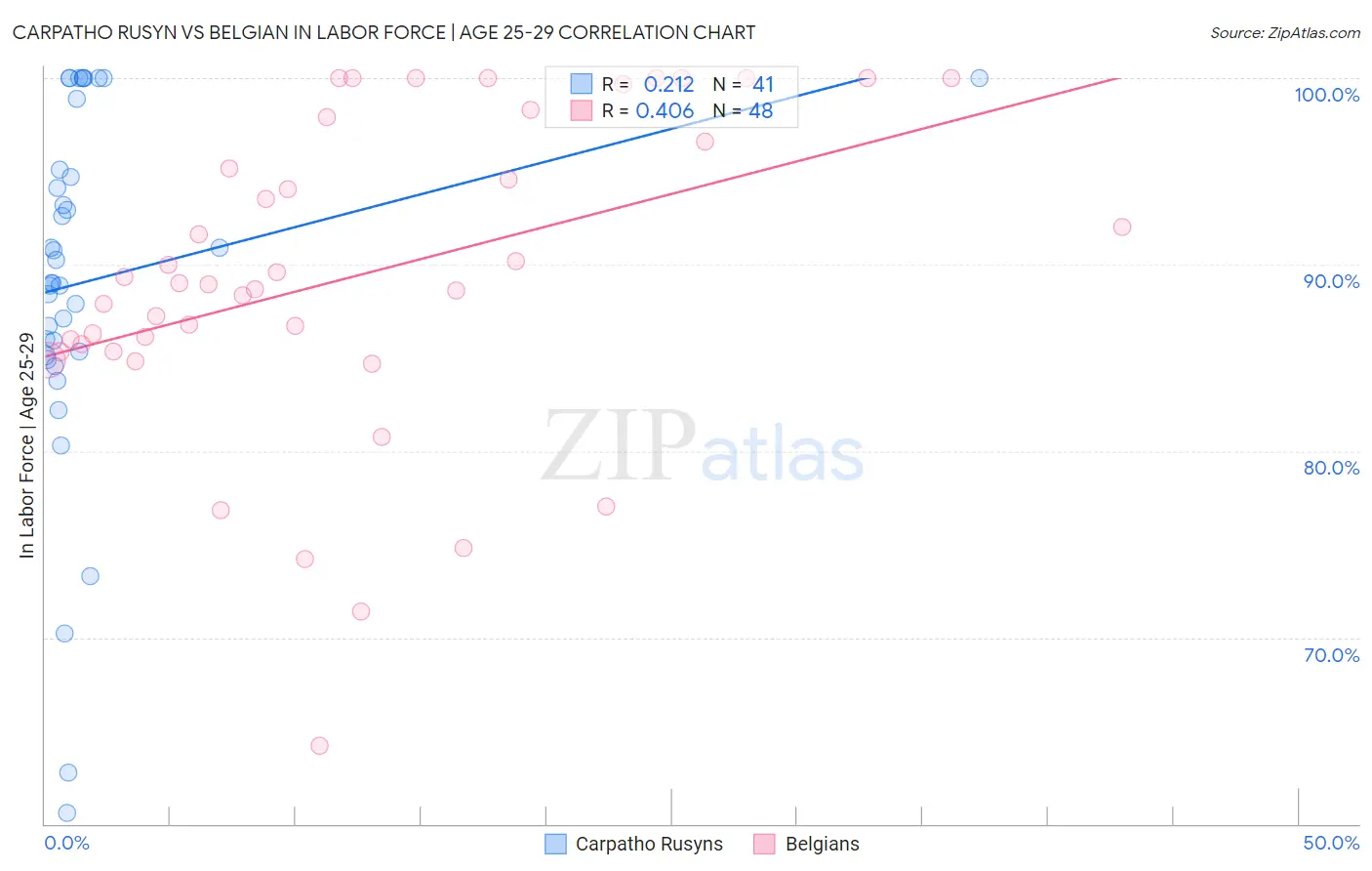 Carpatho Rusyn vs Belgian In Labor Force | Age 25-29