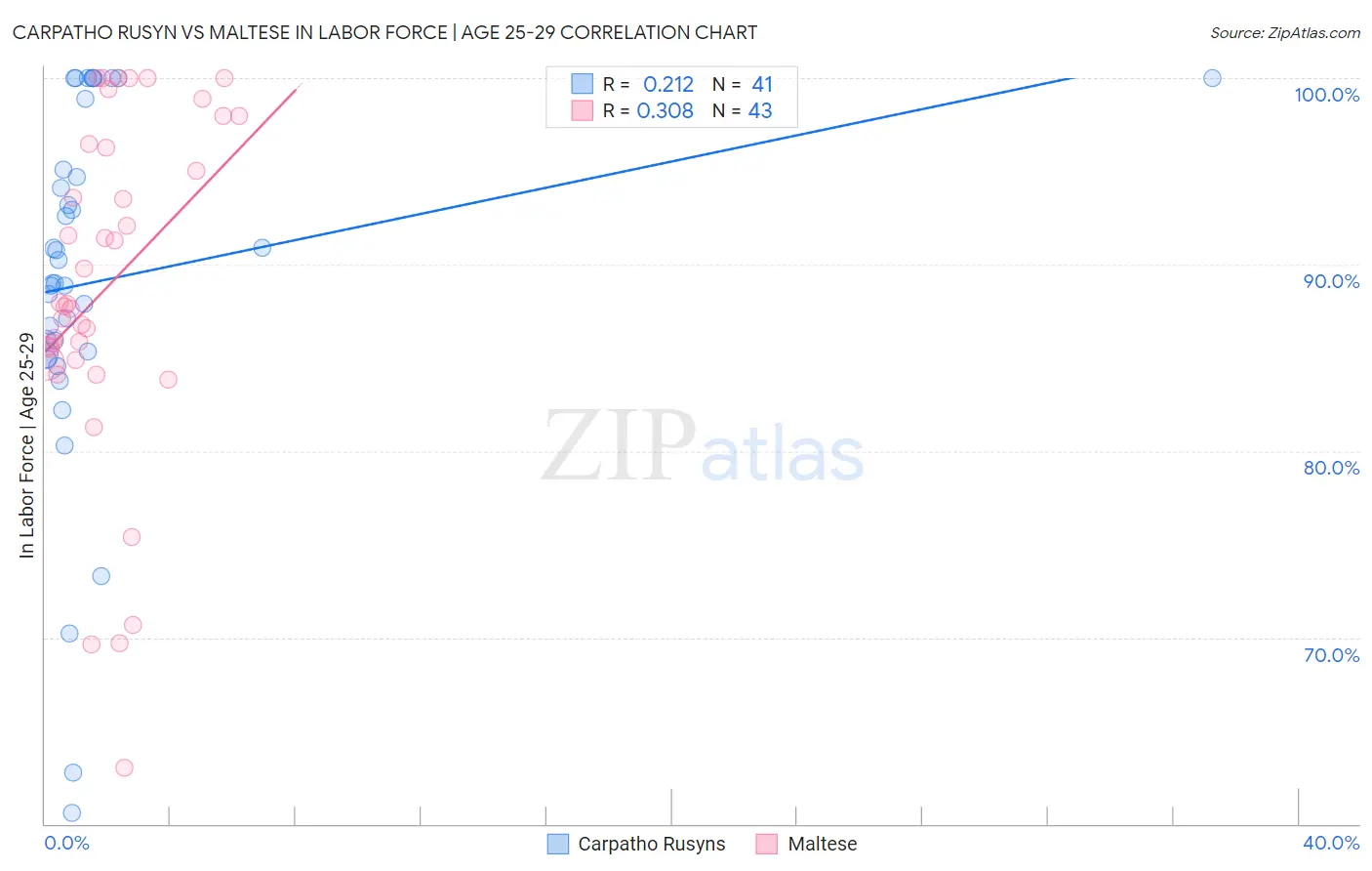 Carpatho Rusyn vs Maltese In Labor Force | Age 25-29