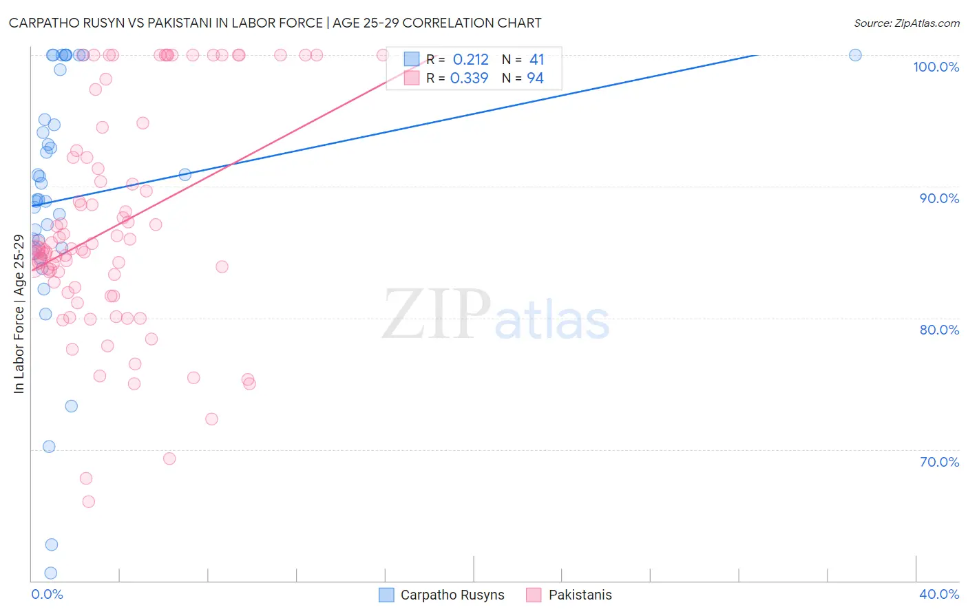 Carpatho Rusyn vs Pakistani In Labor Force | Age 25-29