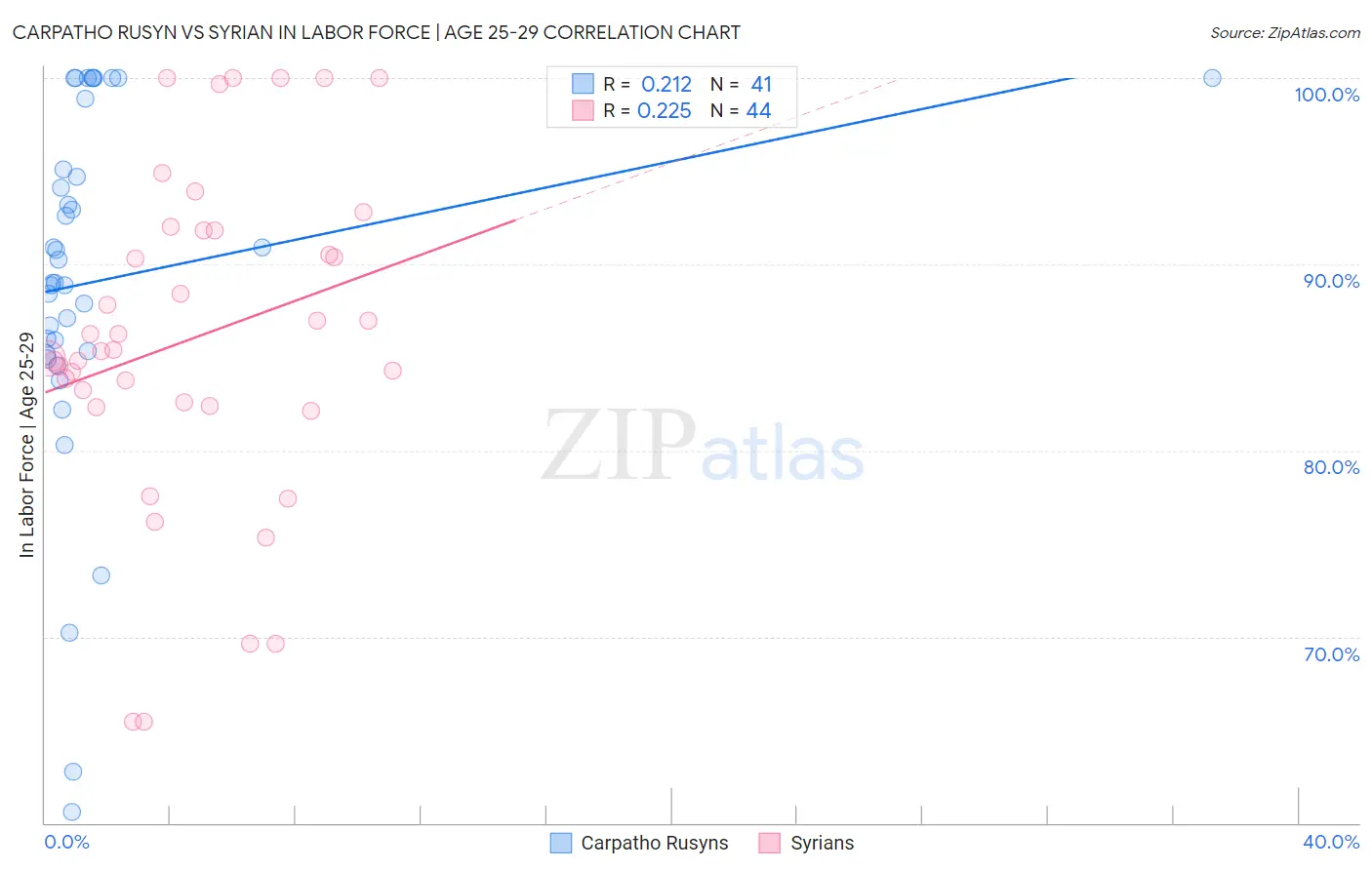 Carpatho Rusyn vs Syrian In Labor Force | Age 25-29