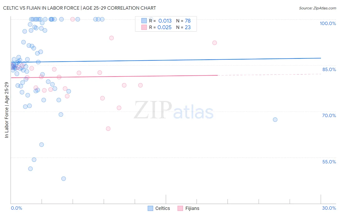 Celtic vs Fijian In Labor Force | Age 25-29