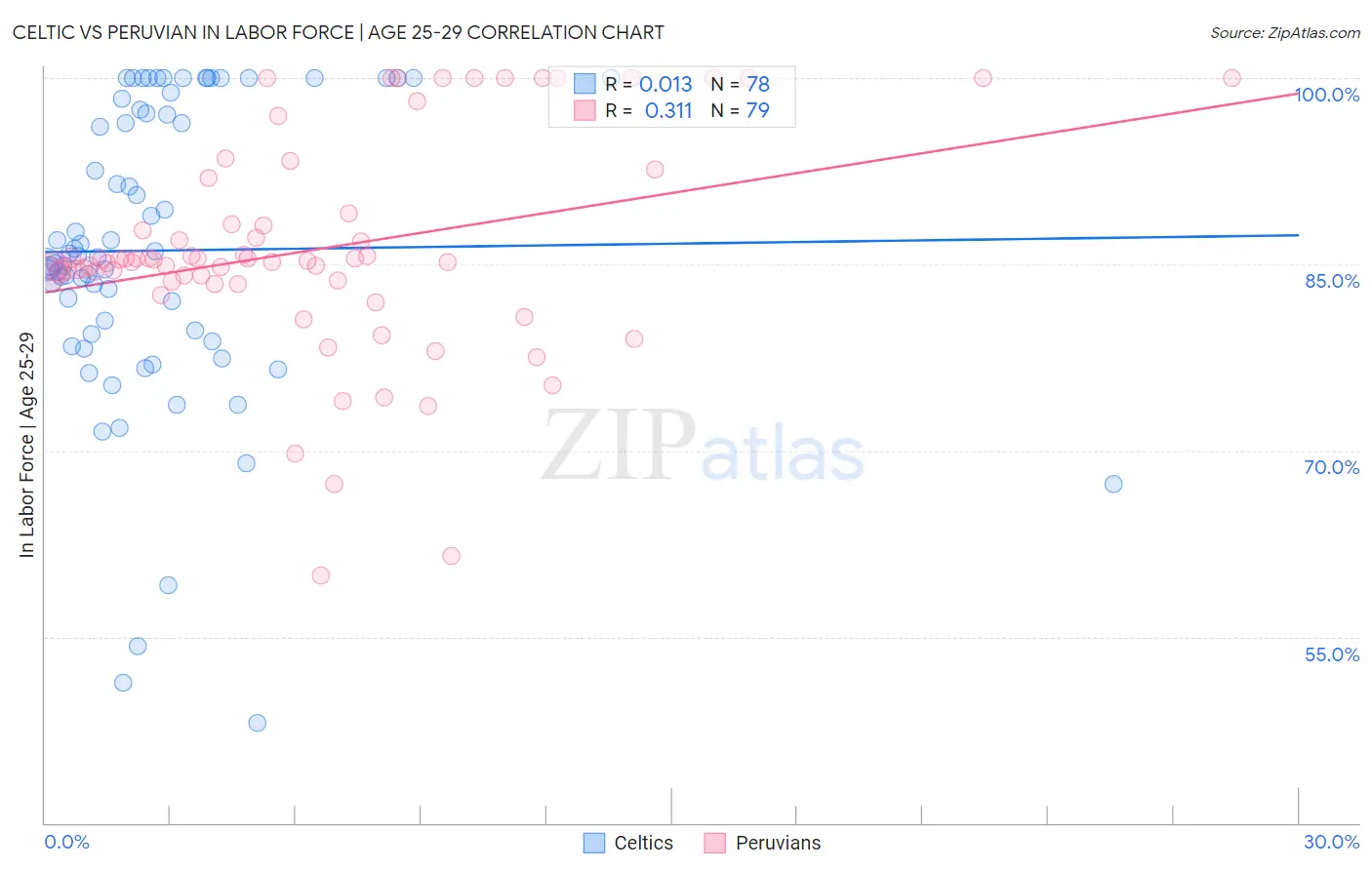Celtic vs Peruvian In Labor Force | Age 25-29