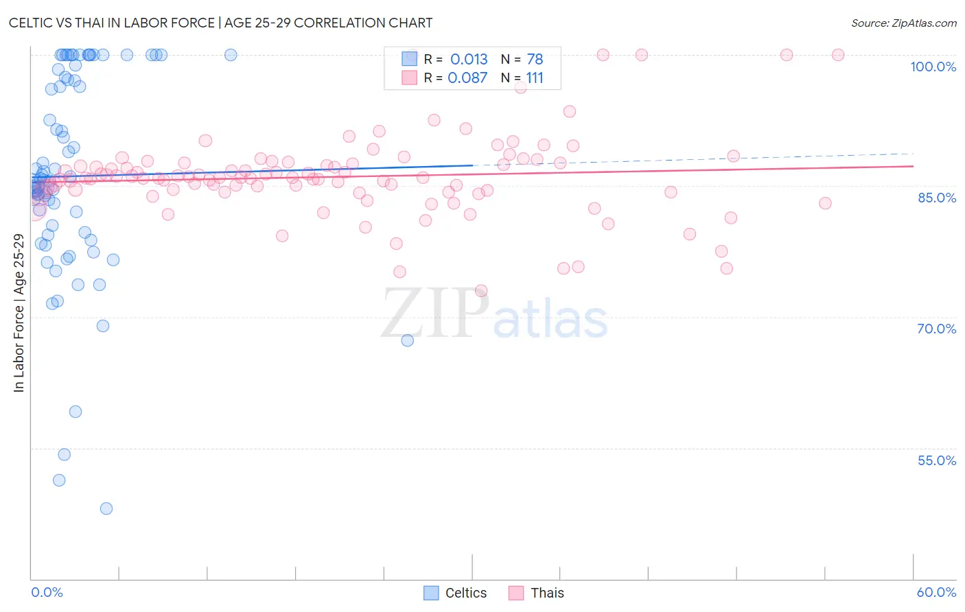 Celtic vs Thai In Labor Force | Age 25-29