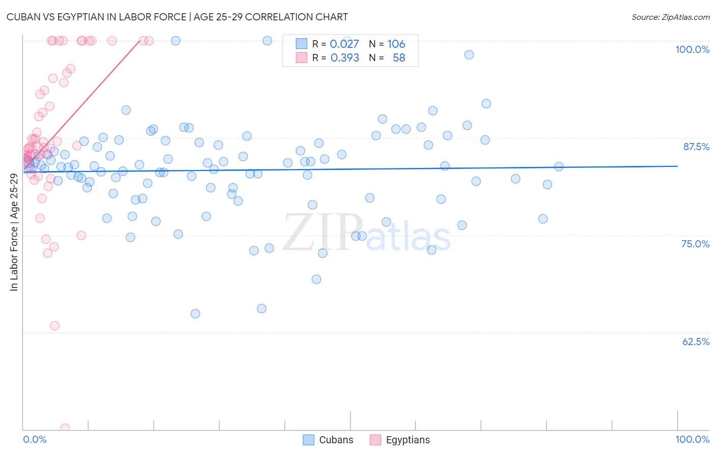 Cuban vs Egyptian In Labor Force | Age 25-29