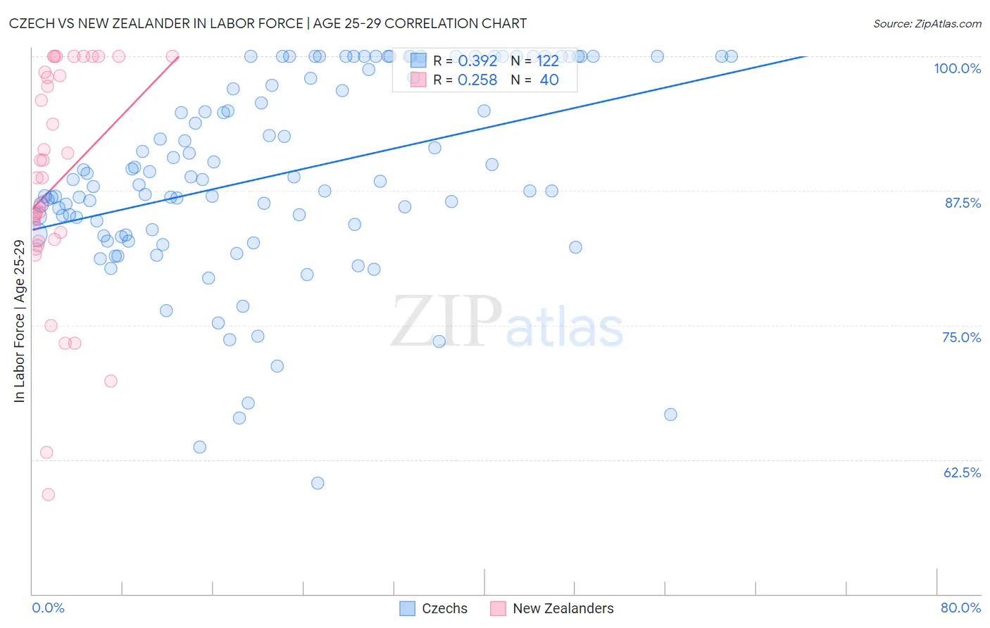 Czech vs New Zealander In Labor Force | Age 25-29