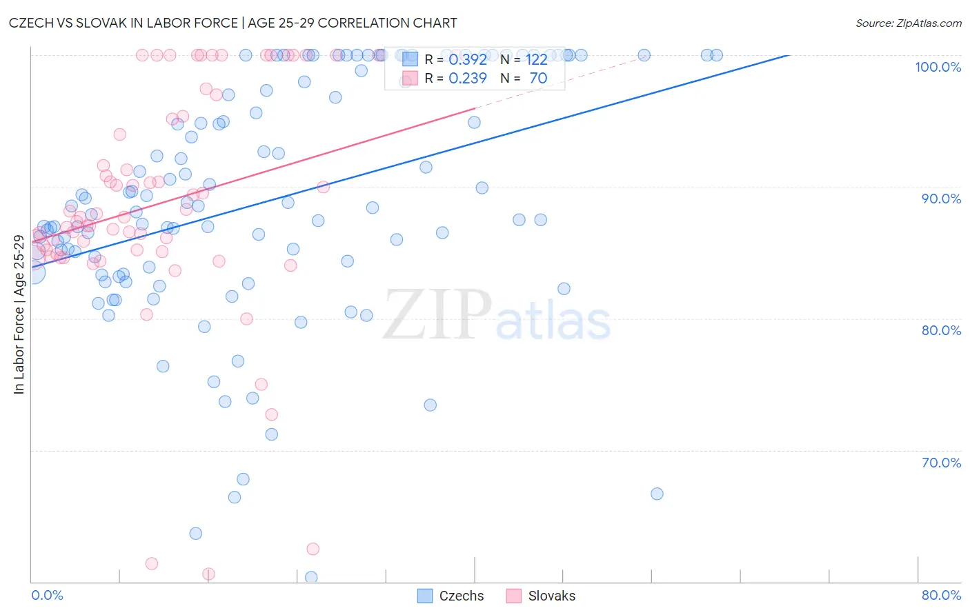 Czech vs Slovak In Labor Force | Age 25-29