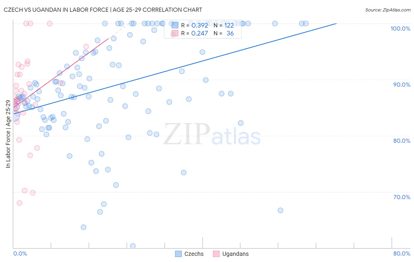 Czech vs Ugandan In Labor Force | Age 25-29