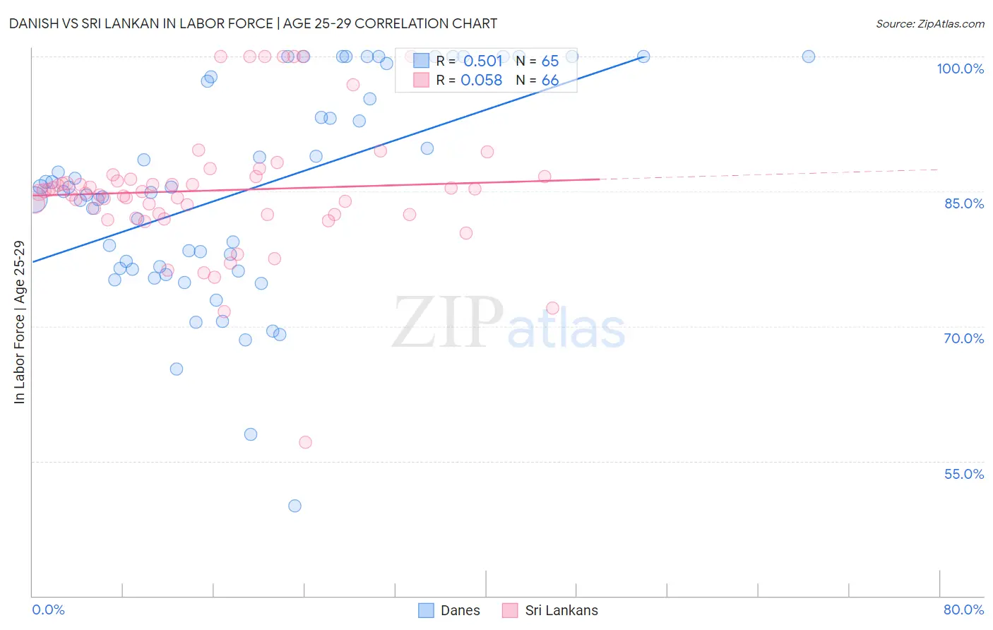 Danish vs Sri Lankan In Labor Force | Age 25-29