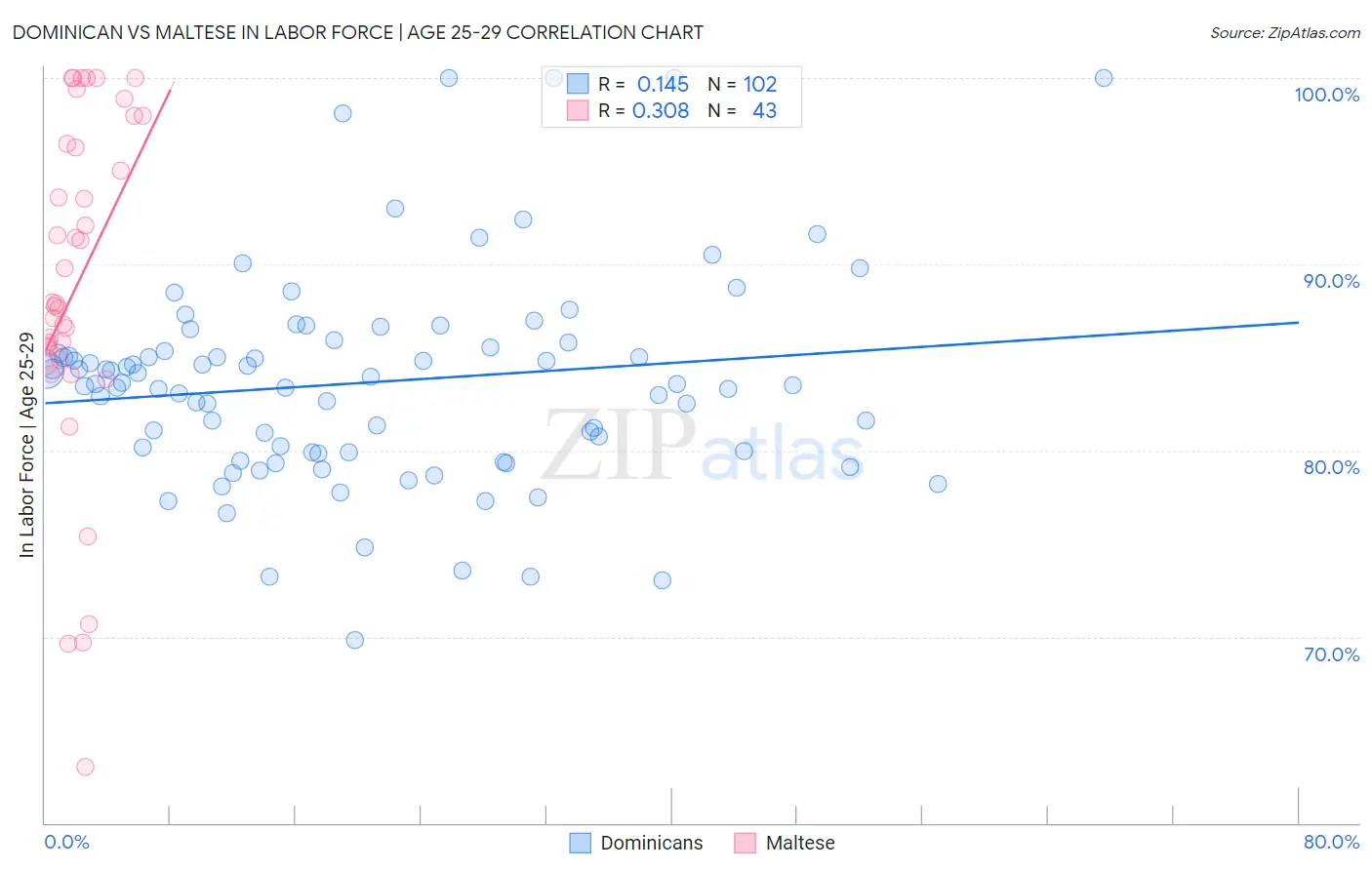 Dominican vs Maltese In Labor Force | Age 25-29
