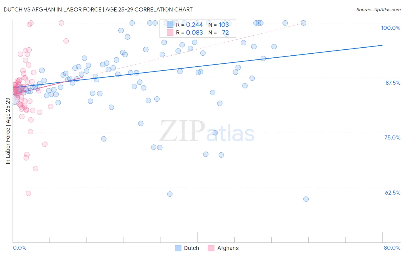 Dutch vs Afghan In Labor Force | Age 25-29