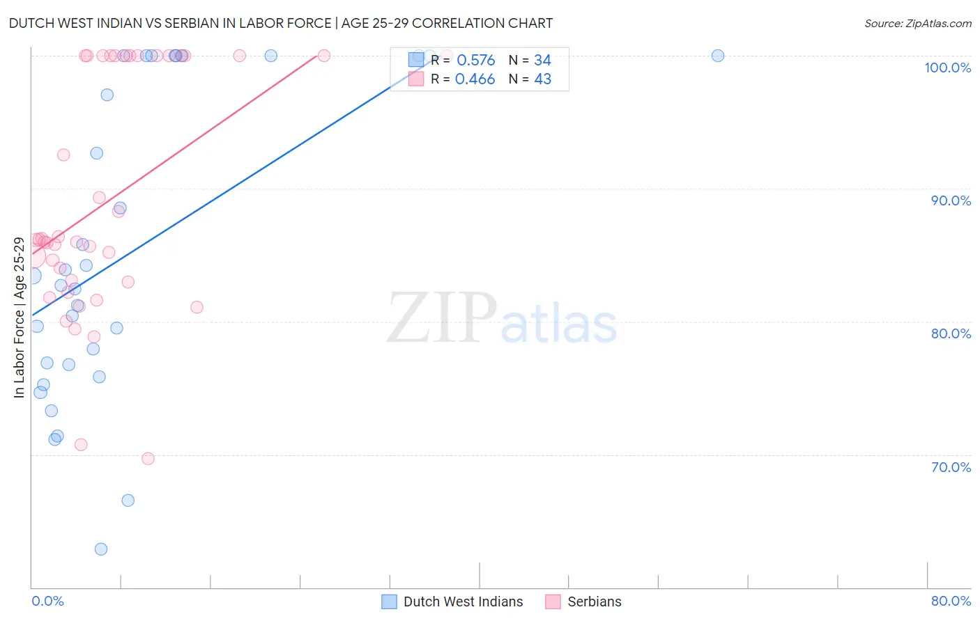 Dutch West Indian vs Serbian In Labor Force | Age 25-29