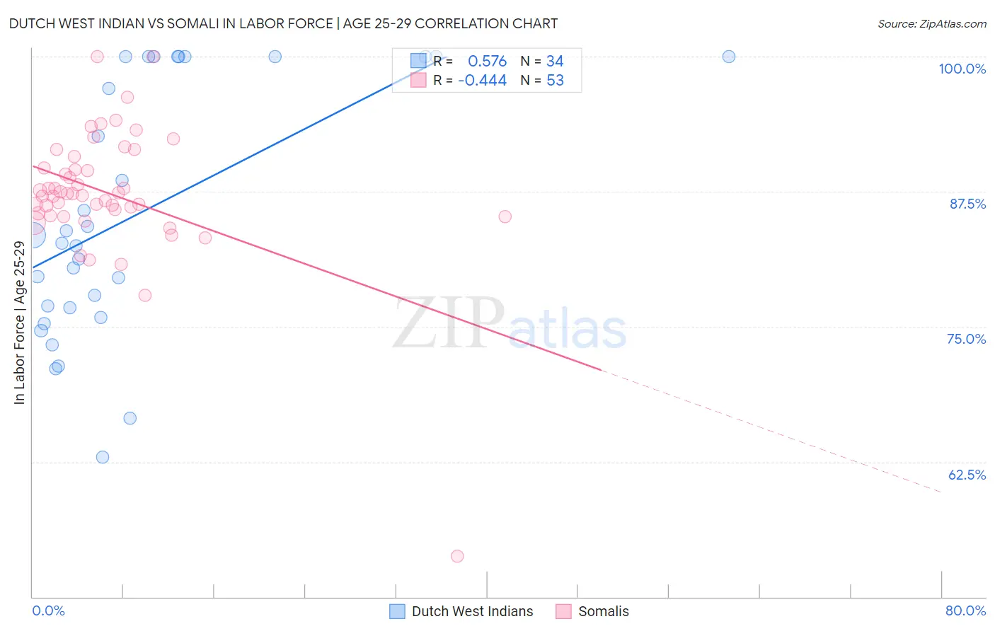 Dutch West Indian vs Somali In Labor Force | Age 25-29