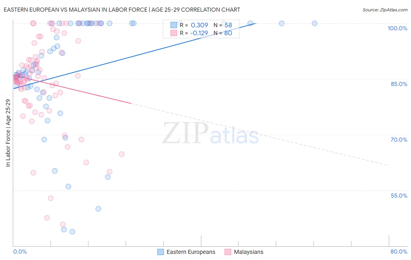 Eastern European vs Malaysian In Labor Force | Age 25-29