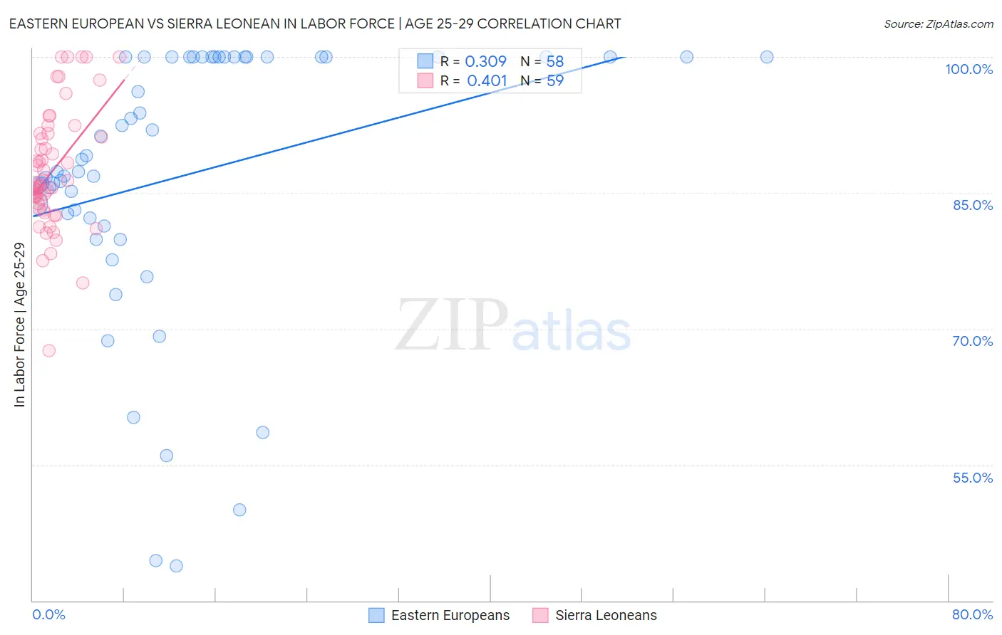 Eastern European vs Sierra Leonean In Labor Force | Age 25-29