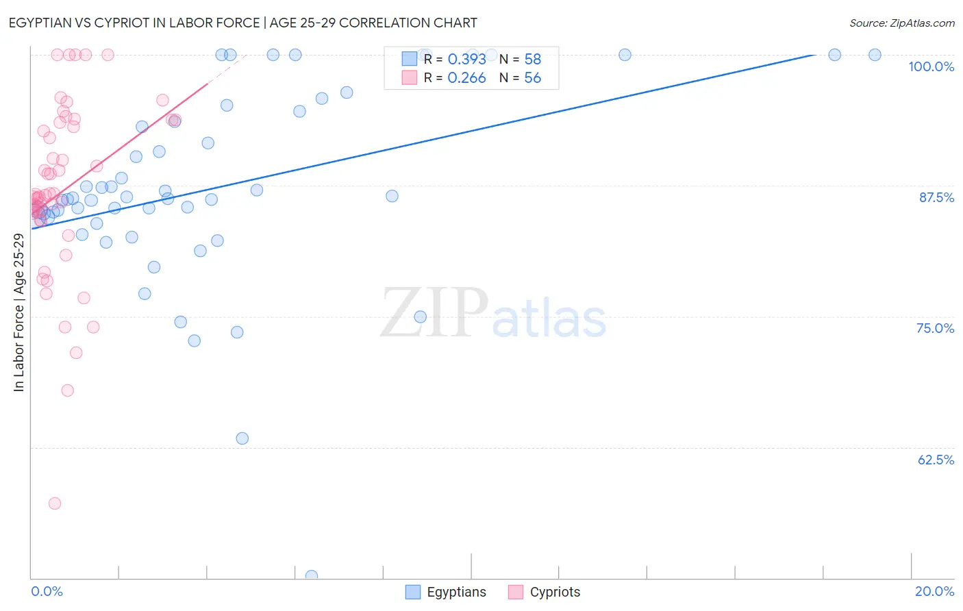 Egyptian vs Cypriot In Labor Force | Age 25-29