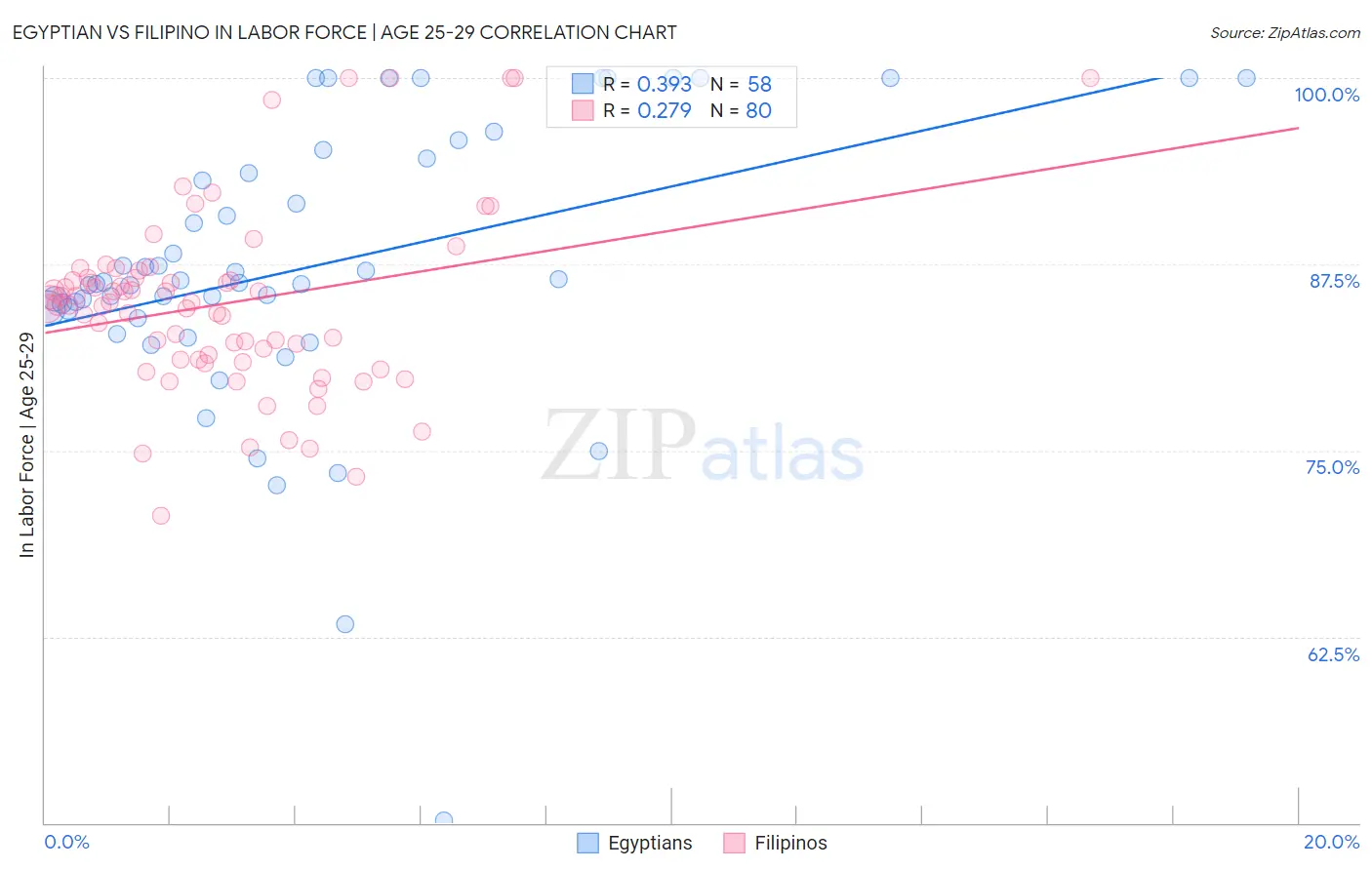 Egyptian vs Filipino In Labor Force | Age 25-29