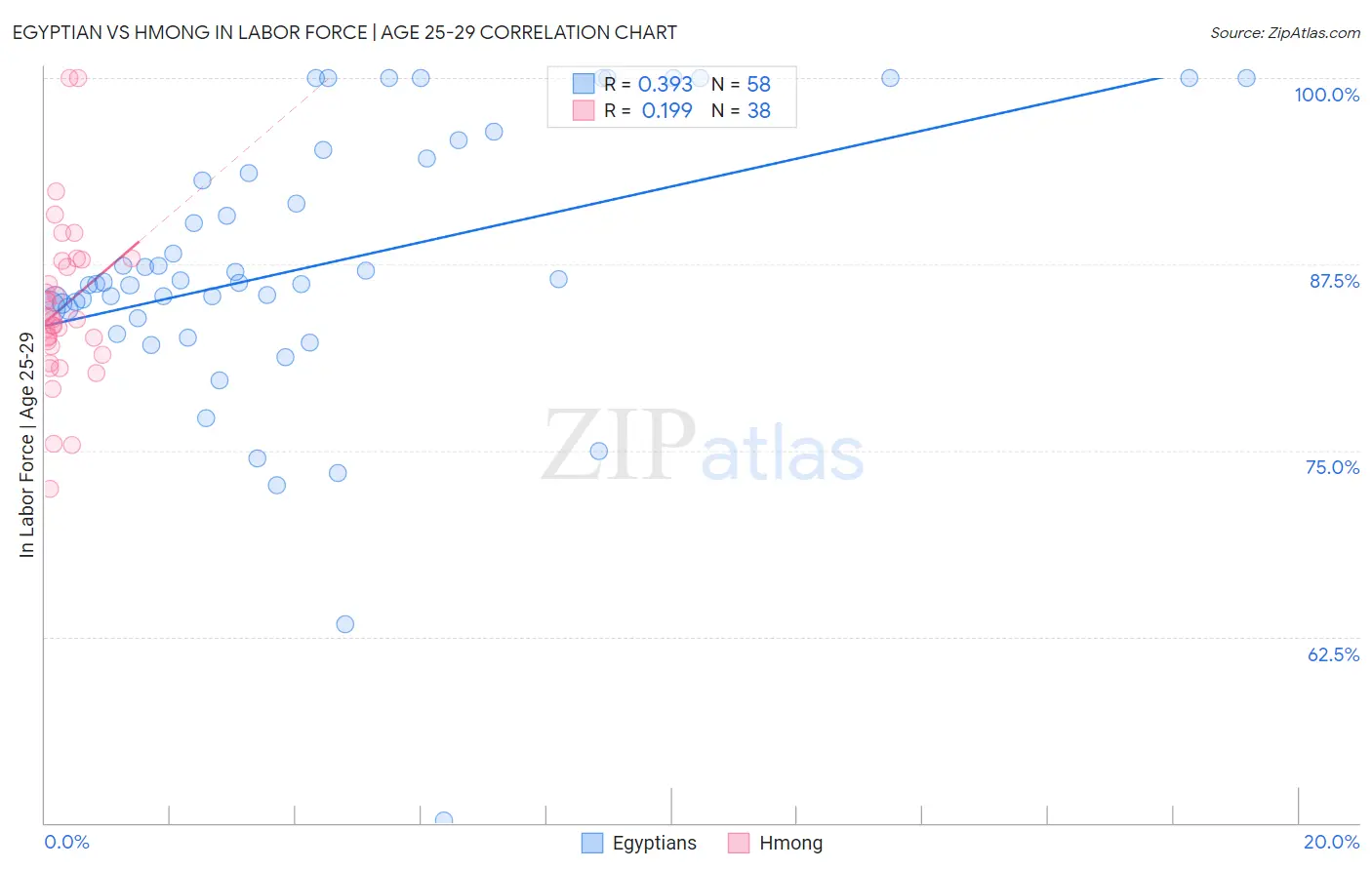 Egyptian vs Hmong In Labor Force | Age 25-29
