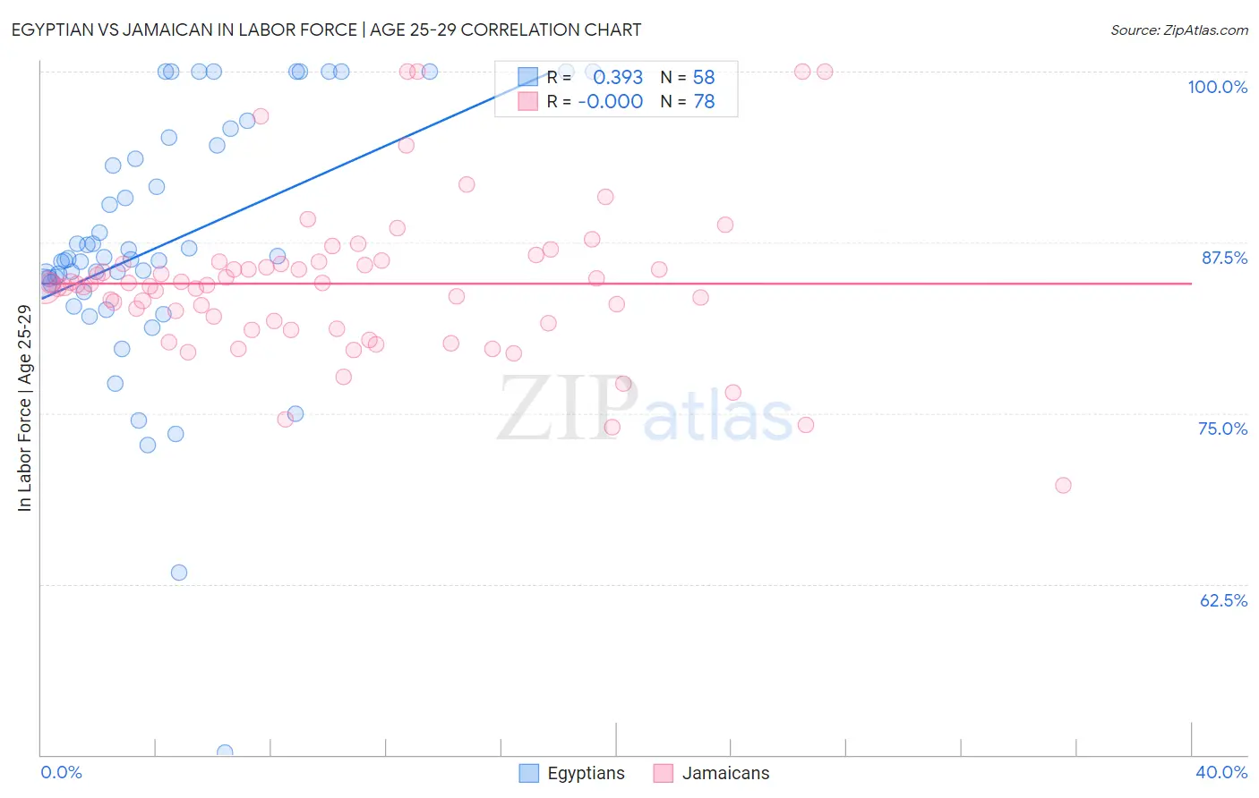 Egyptian vs Jamaican In Labor Force | Age 25-29