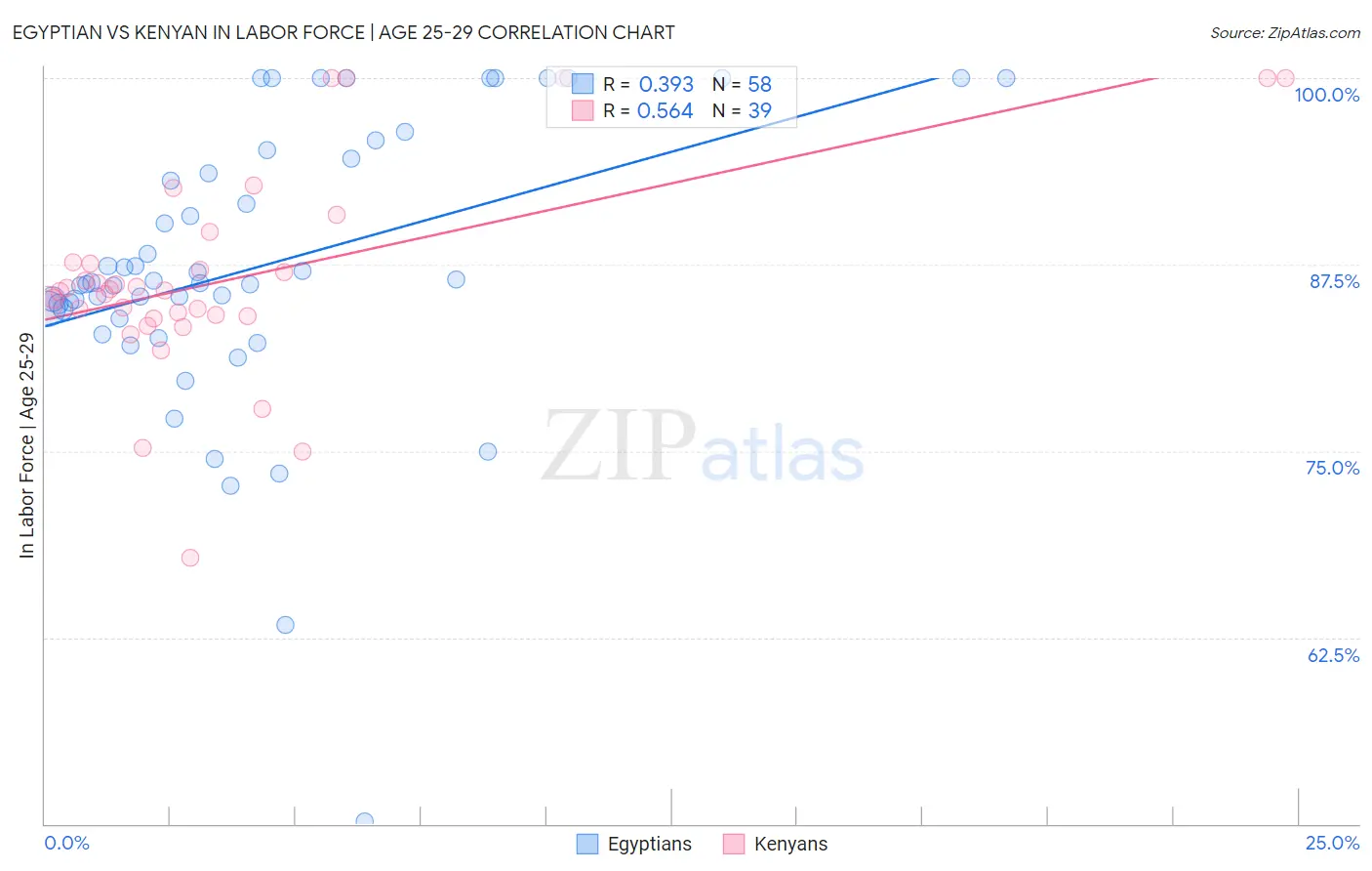 Egyptian vs Kenyan In Labor Force | Age 25-29
