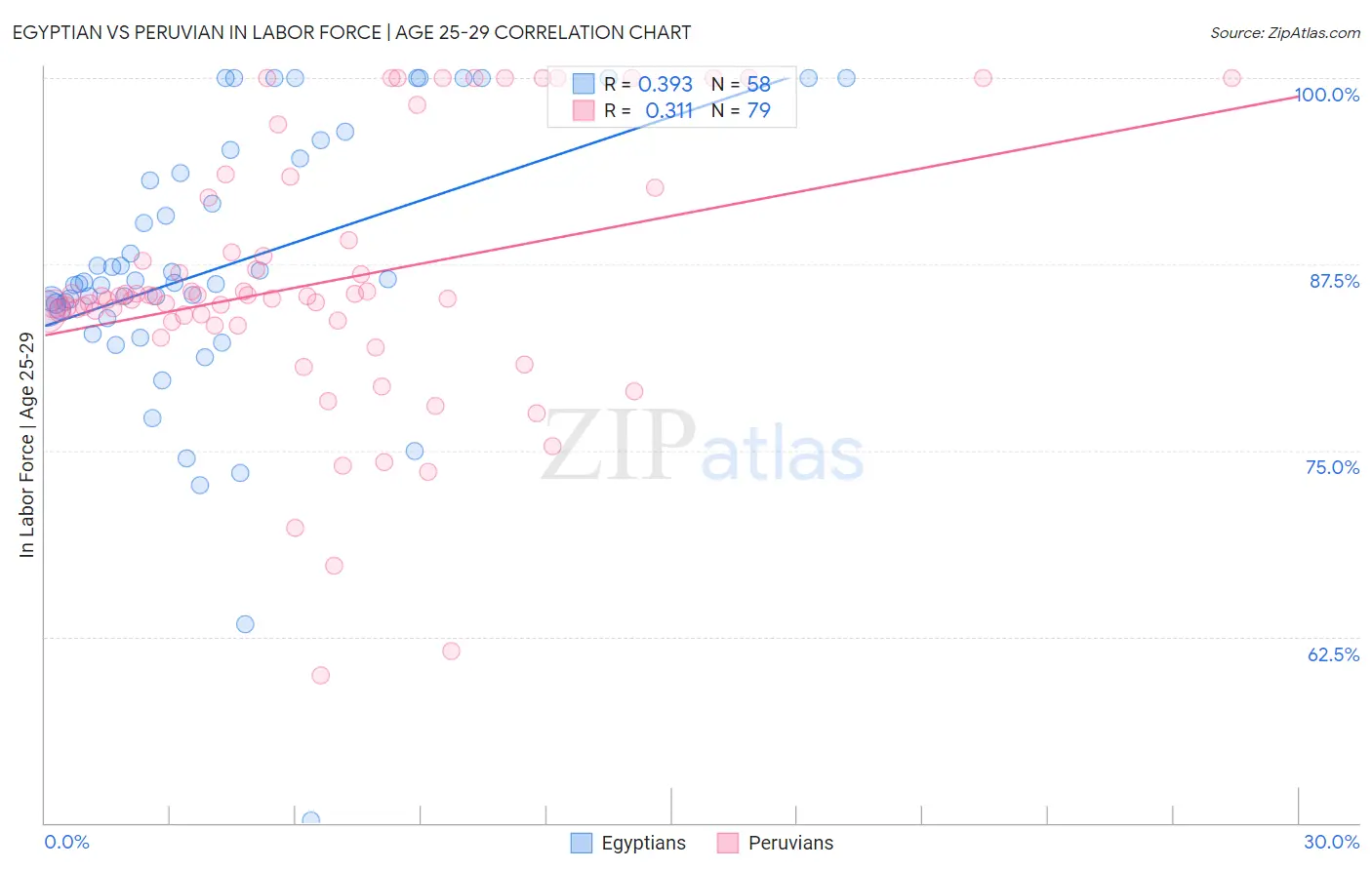 Egyptian vs Peruvian In Labor Force | Age 25-29