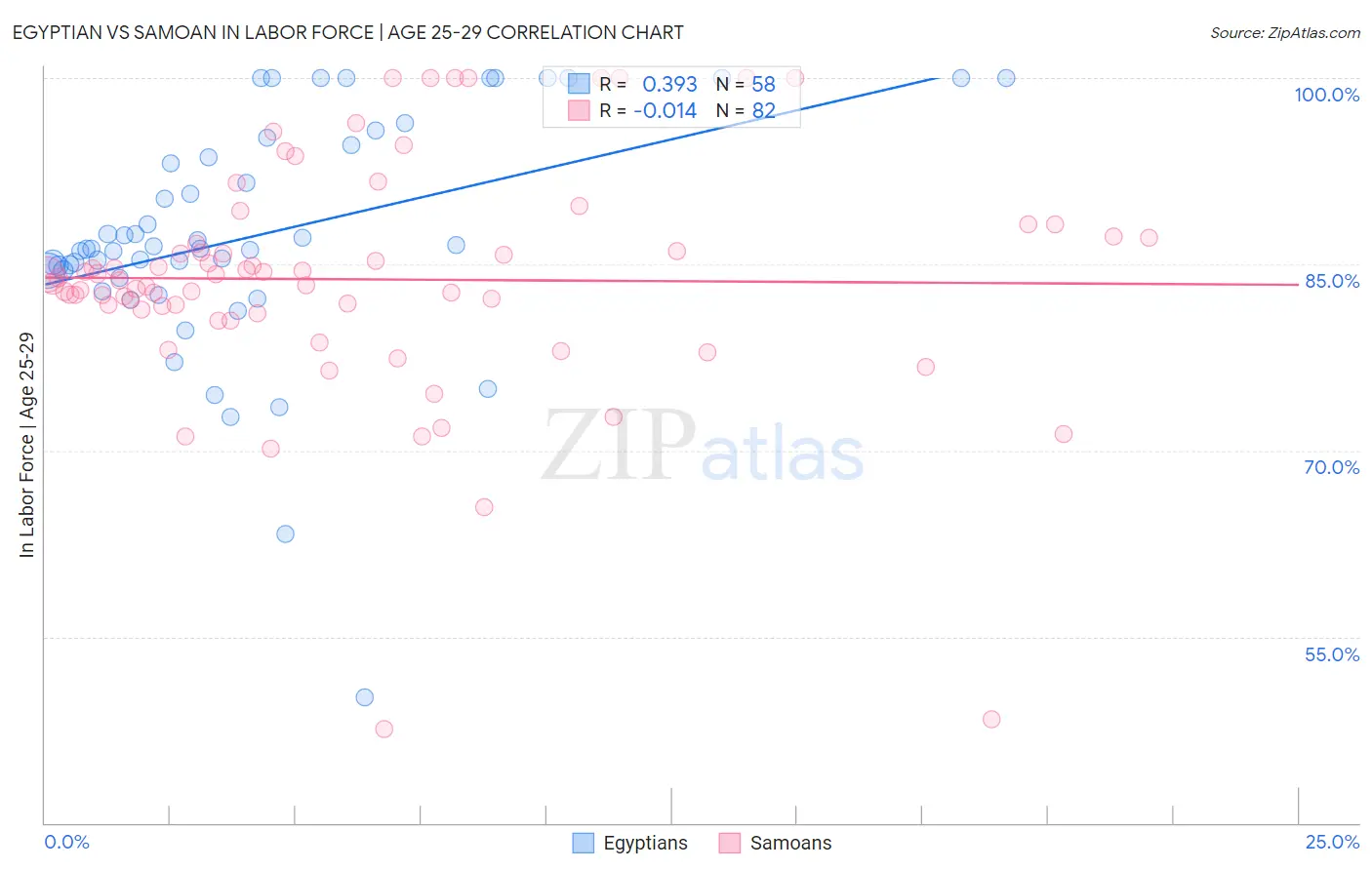 Egyptian vs Samoan In Labor Force | Age 25-29