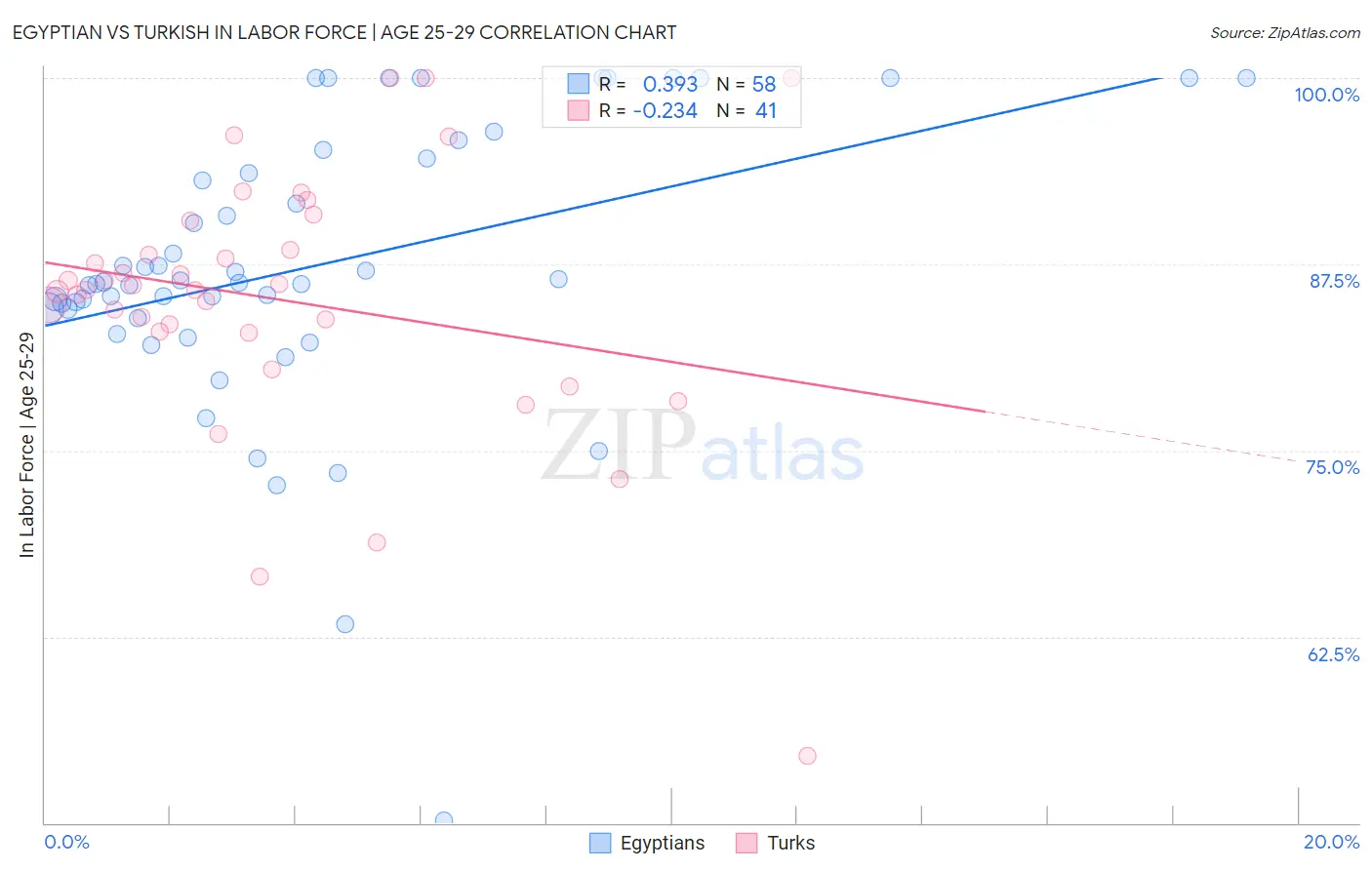 Egyptian vs Turkish In Labor Force | Age 25-29