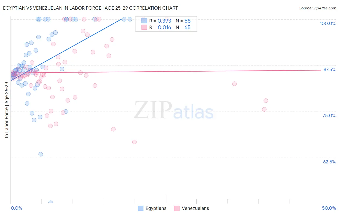 Egyptian vs Venezuelan In Labor Force | Age 25-29