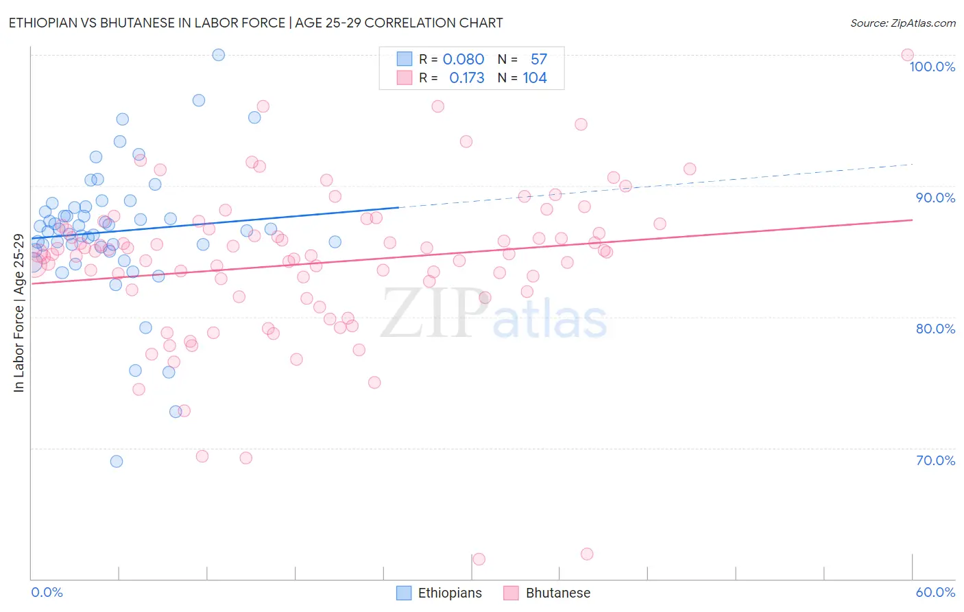 Ethiopian vs Bhutanese In Labor Force | Age 25-29
