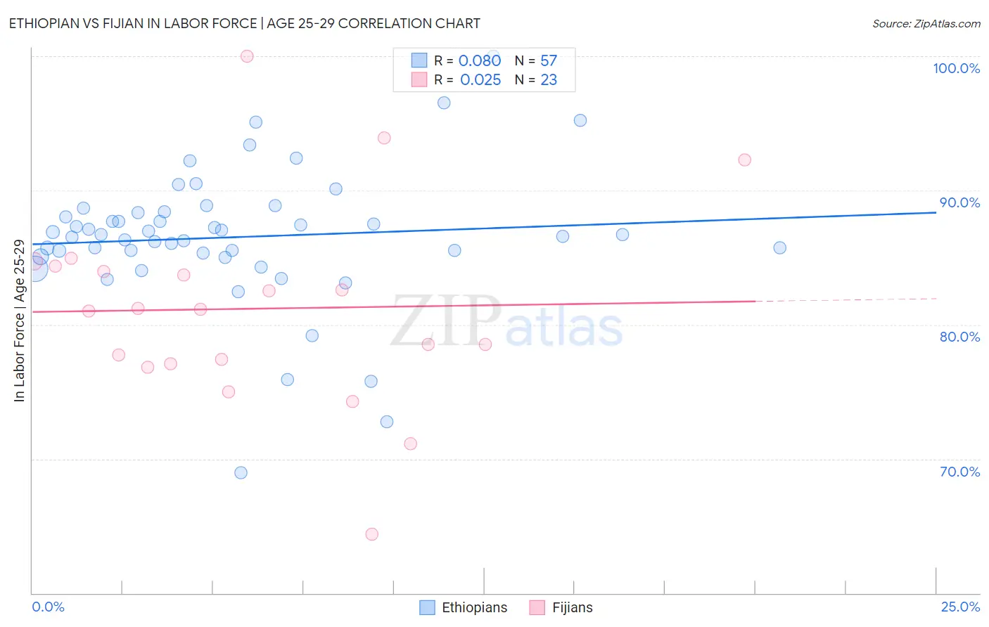 Ethiopian vs Fijian In Labor Force | Age 25-29