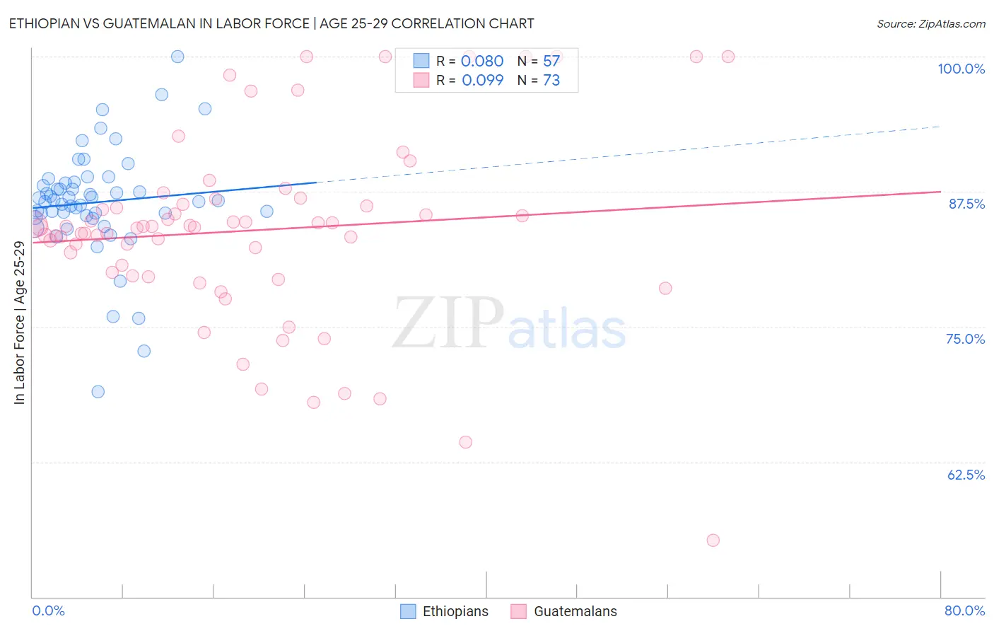 Ethiopian vs Guatemalan In Labor Force | Age 25-29