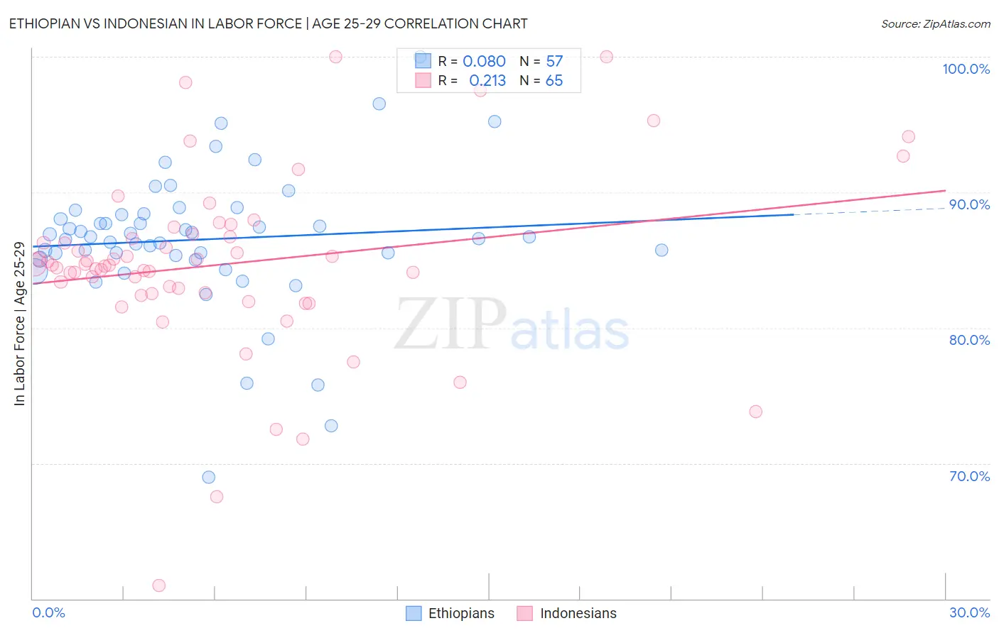 Ethiopian vs Indonesian In Labor Force | Age 25-29