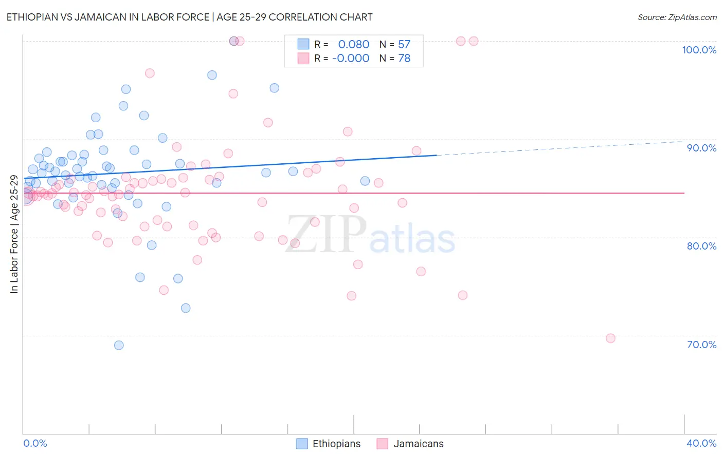Ethiopian vs Jamaican In Labor Force | Age 25-29
