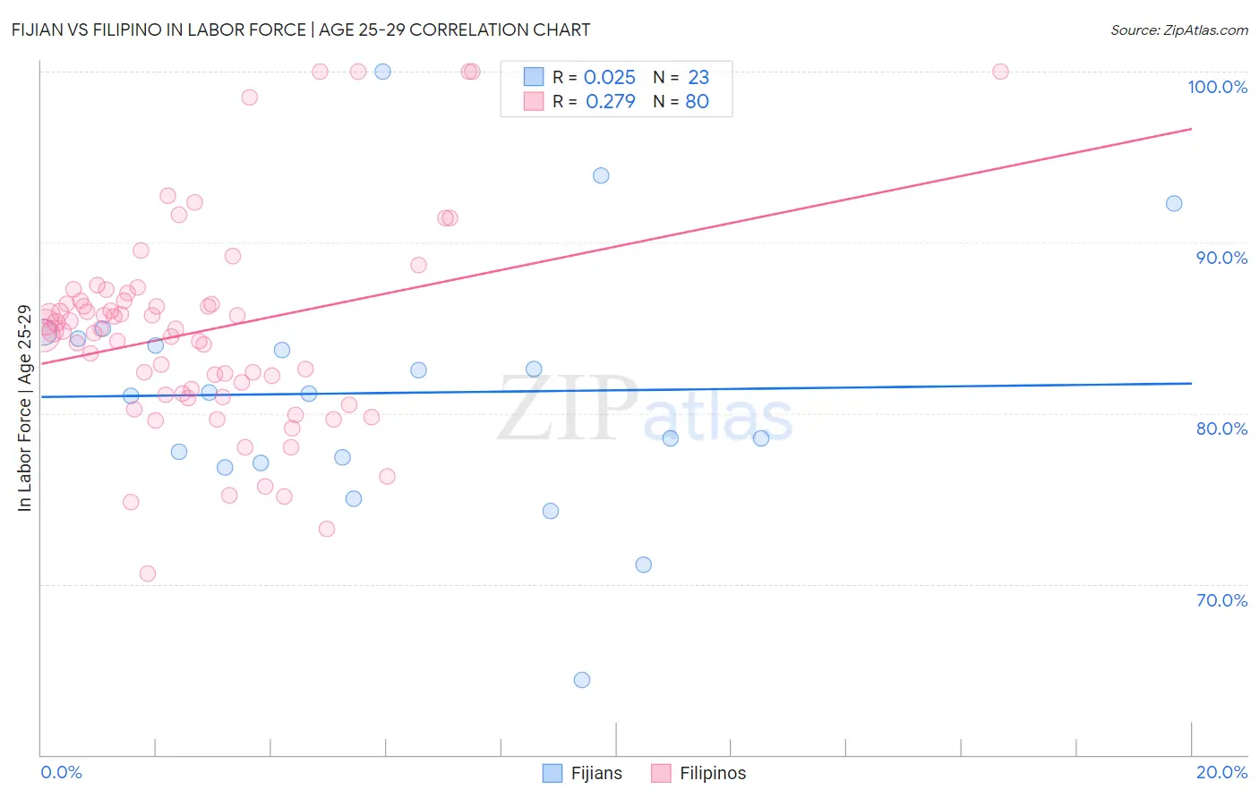 Fijian vs Filipino In Labor Force | Age 25-29