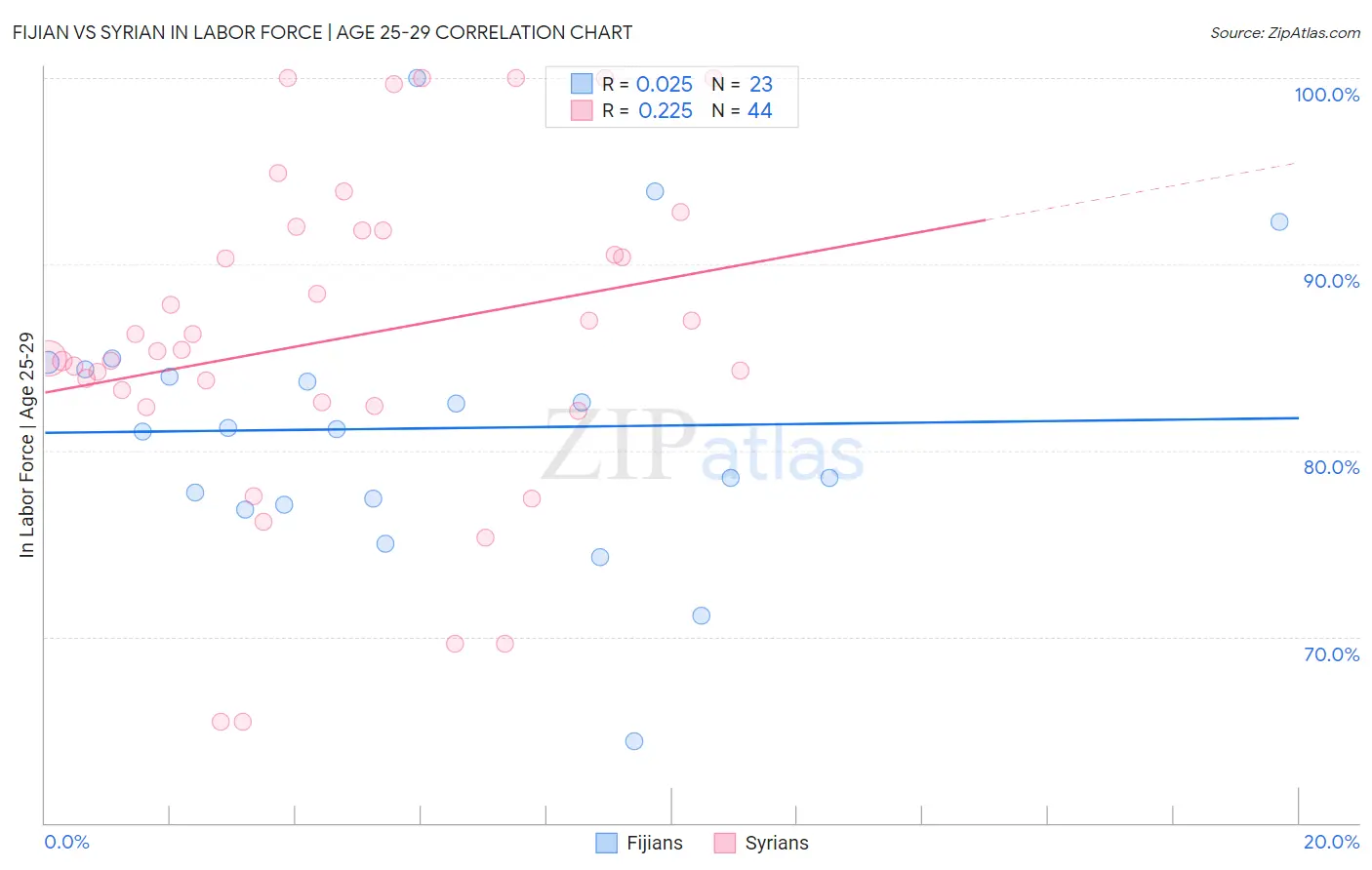 Fijian vs Syrian In Labor Force | Age 25-29